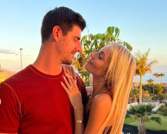 Thibaut Courtois y Mishel Gerzig