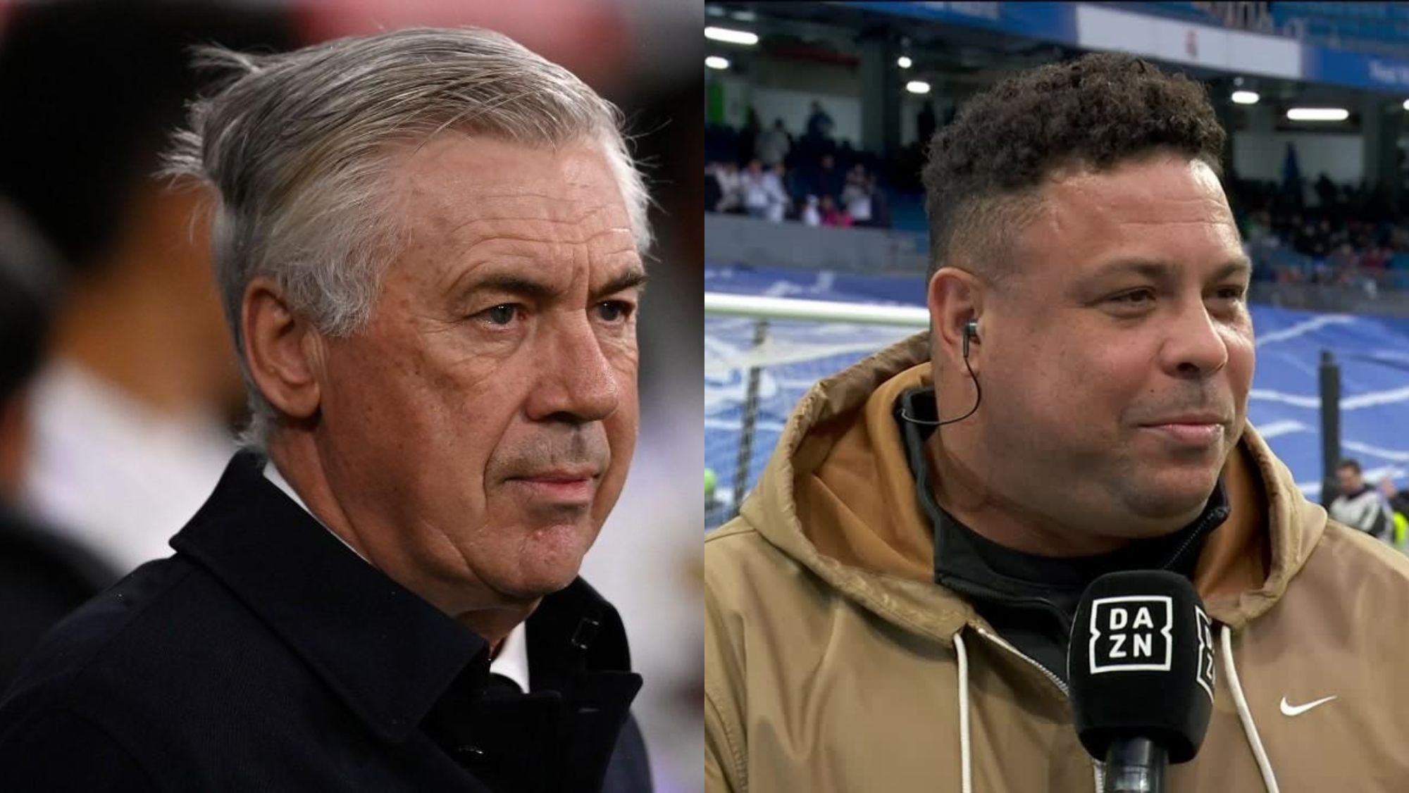 Ancelotti se la suelta en broma a Ronaldo Nazario: "A ese ni le conozco"