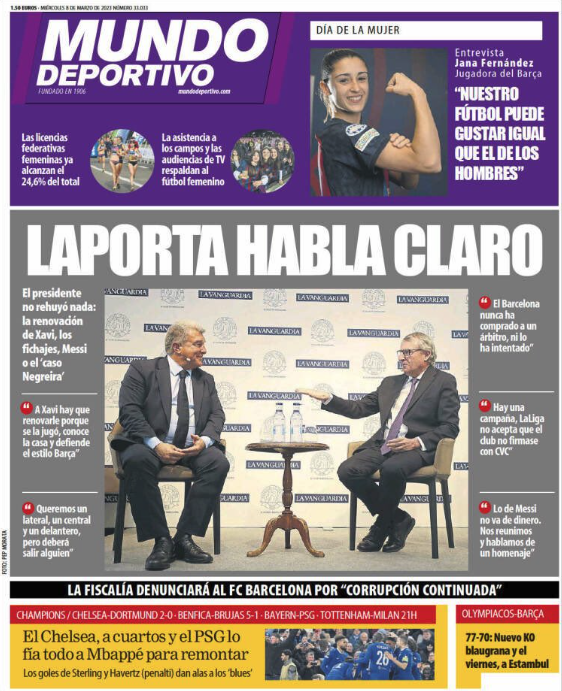 Portada de hoy del Mundo Deportivo