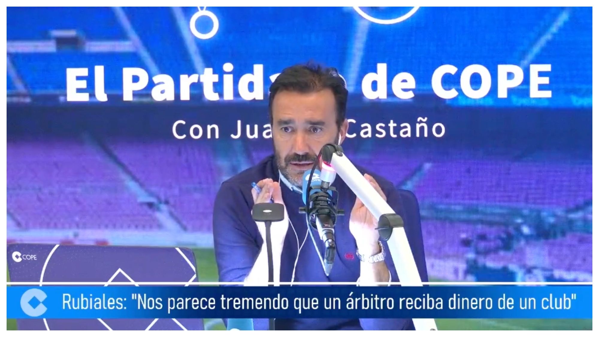 Juanma Castaño en el Partidazo de Cope