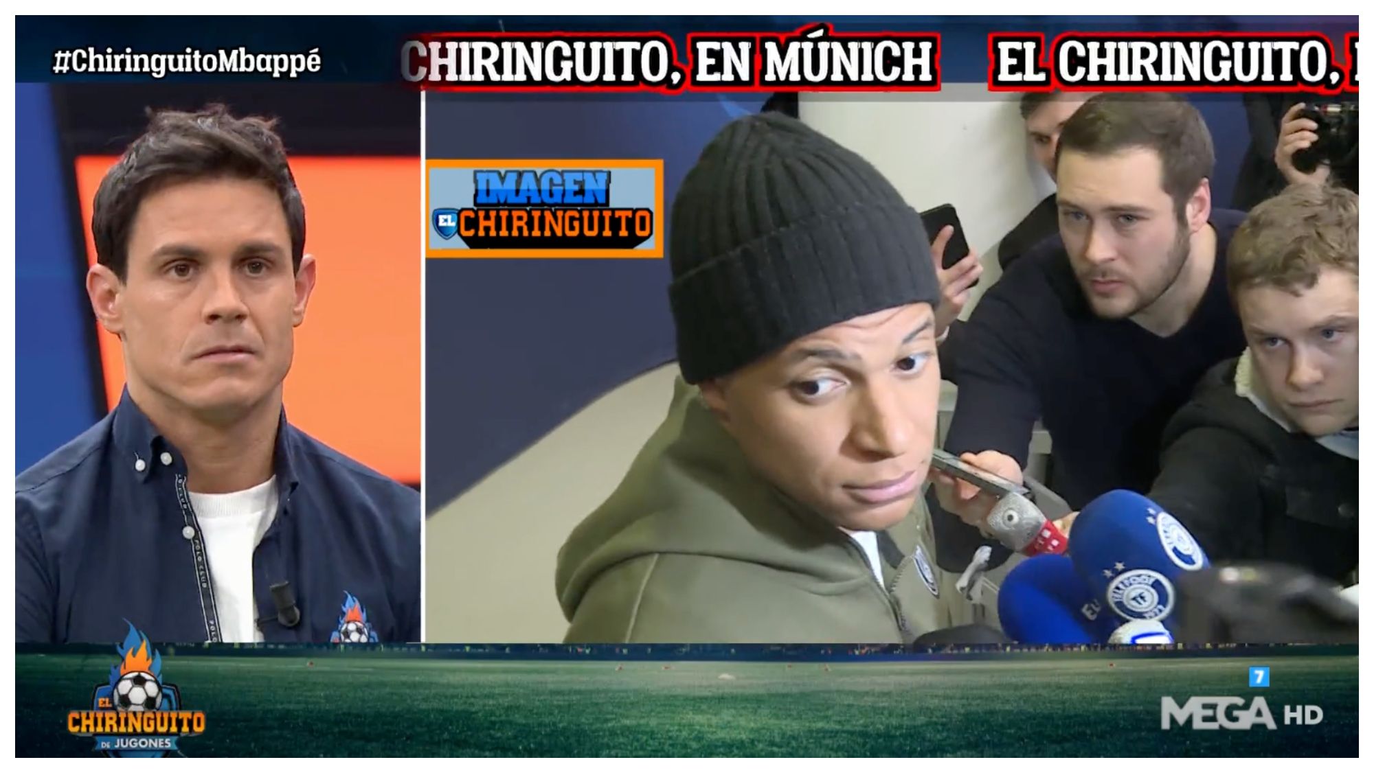 Edu Aguirre y Kylian Mbappé