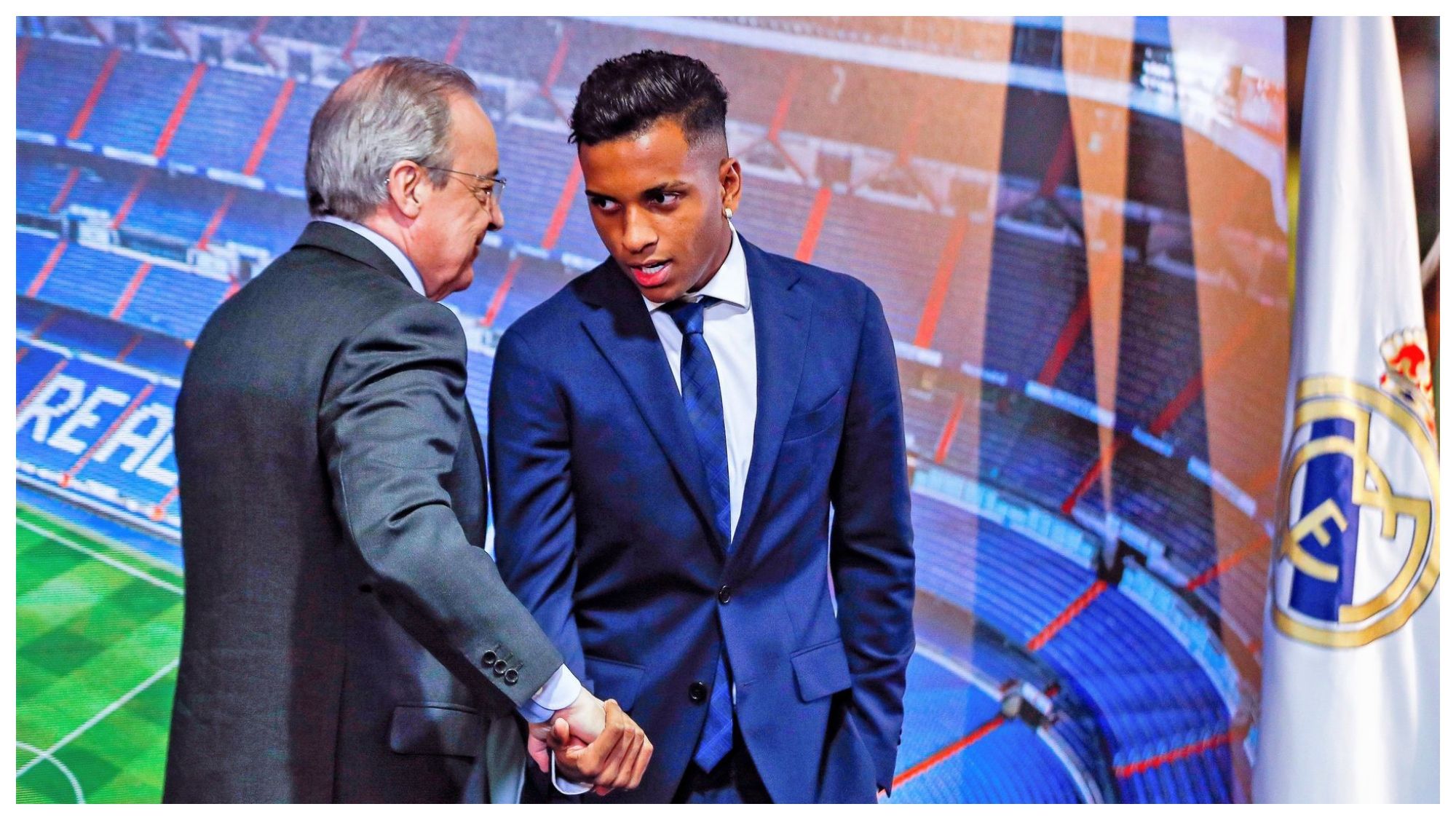 Florentino Pérez y Rodrygo Goes