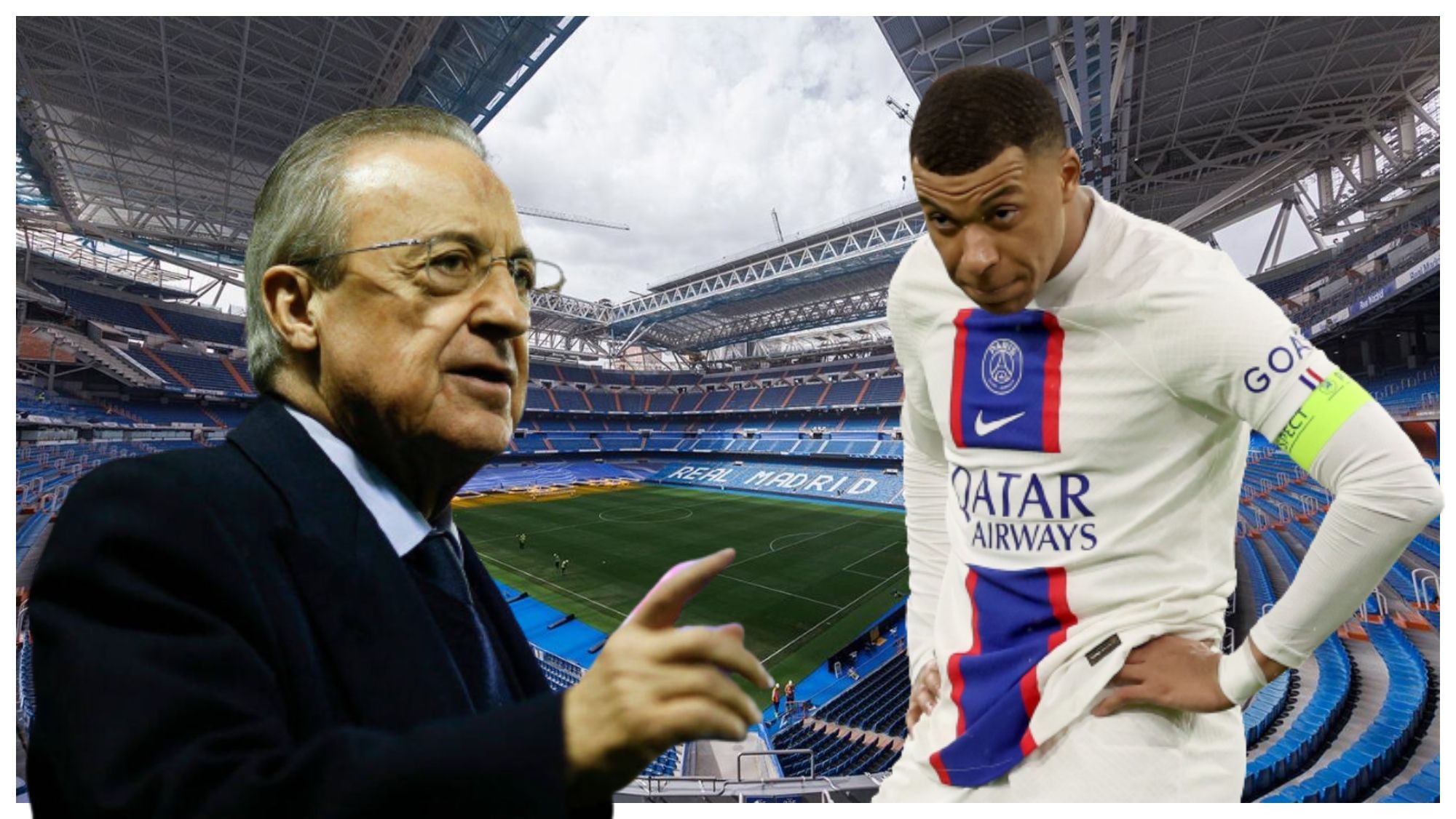 Florentino Pérez y Kylian Mbappé