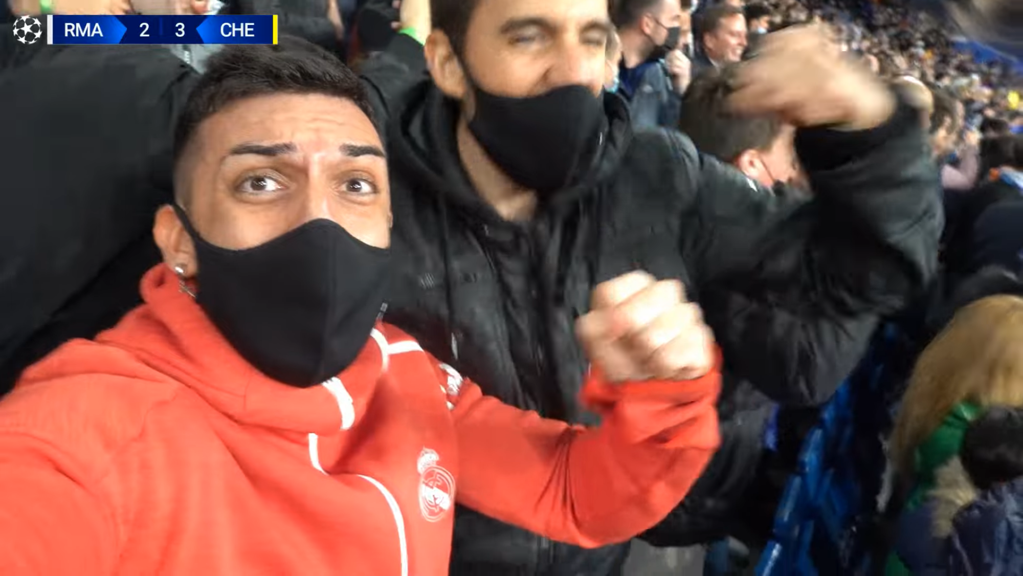 DjMariio en el Santiago Bernabéu en su reacción viviendo de cerca la remontada del Real Madrid contra el Chelsea