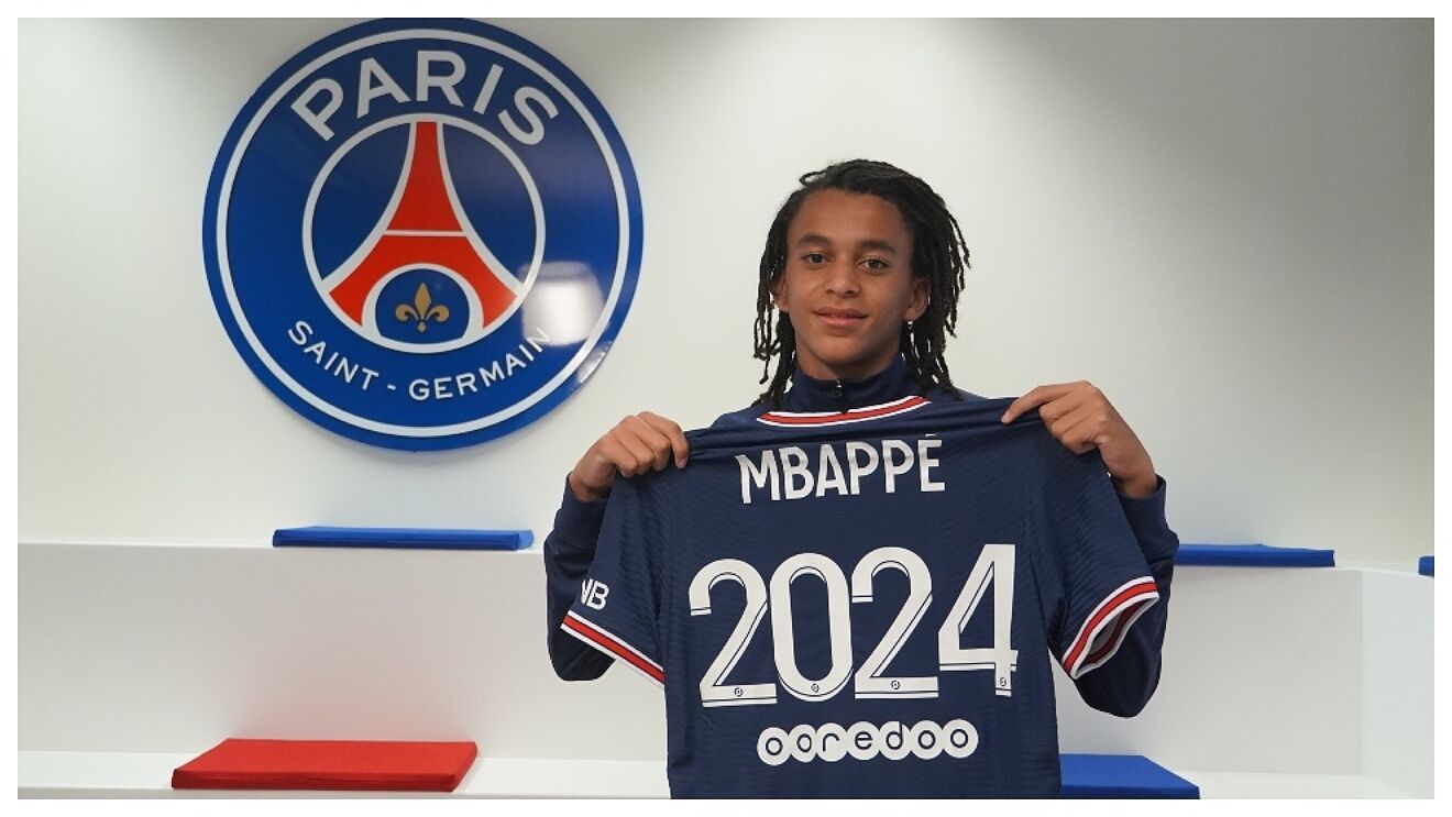 Ethan Mbappé renovó con las inferiores del PSG hasta 2024