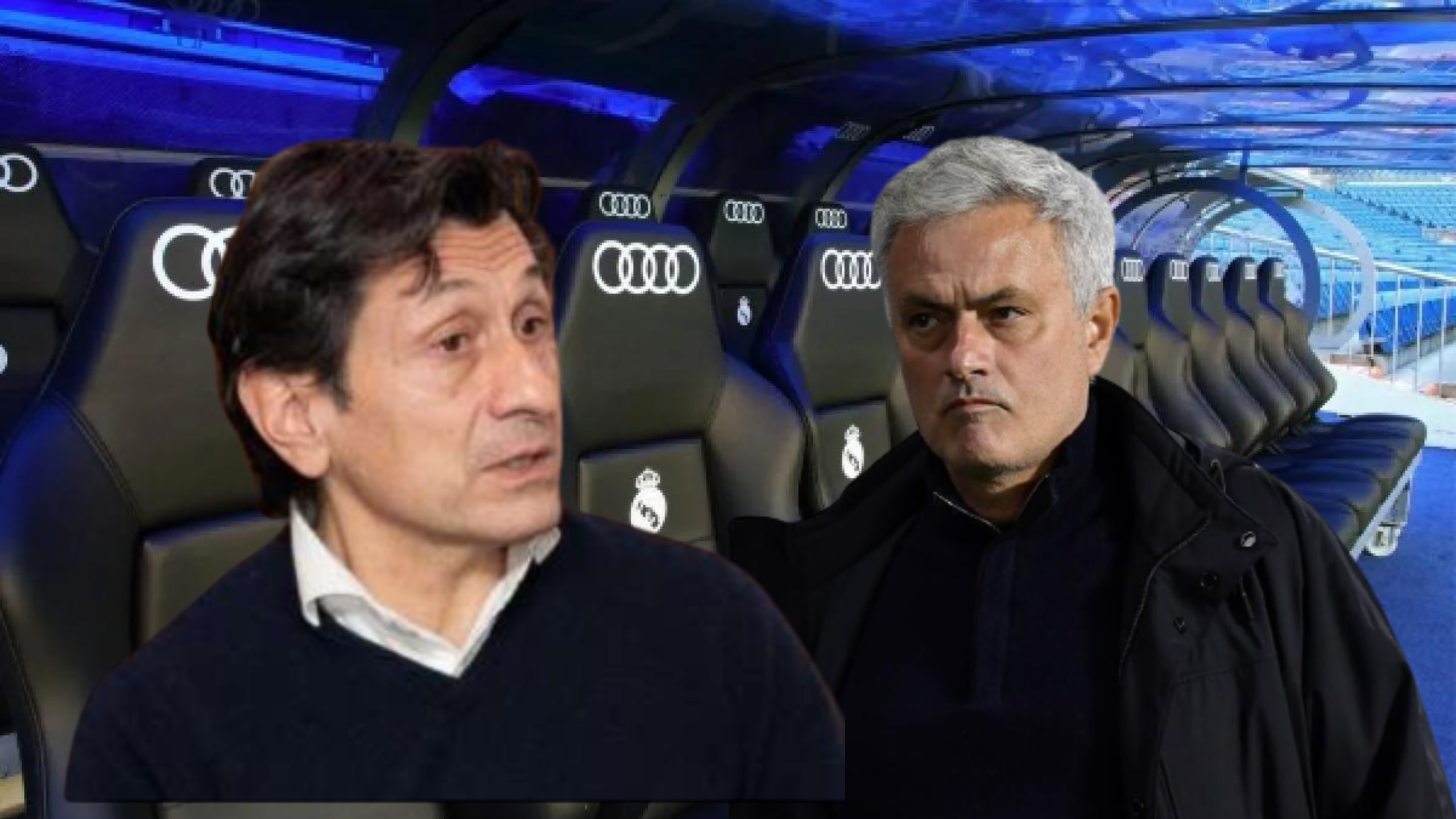 José Felix Díaz y Mourinho en el banquillo 