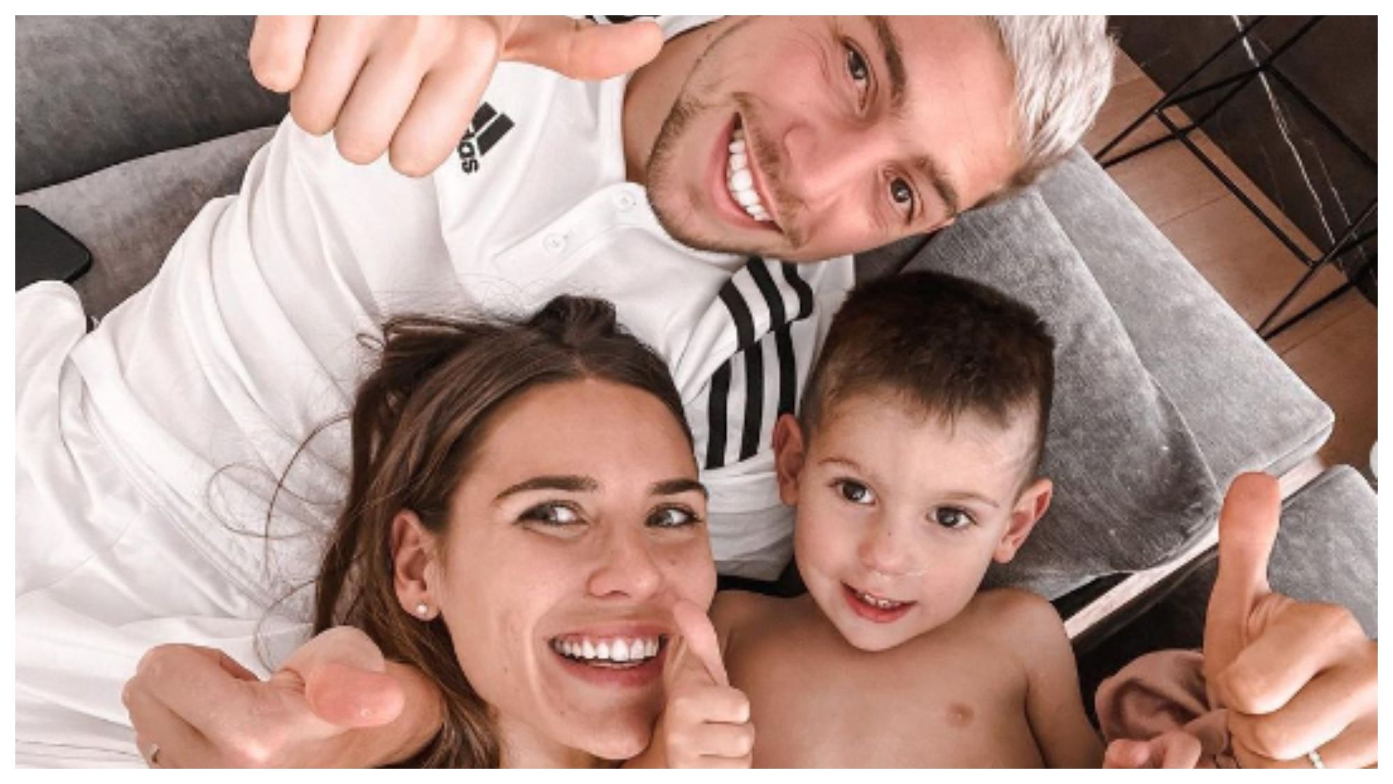 Mina Bonino junto a Fede y su hijo