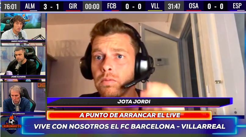 Jota Jordi durante 'El Chiringuito' de ayer