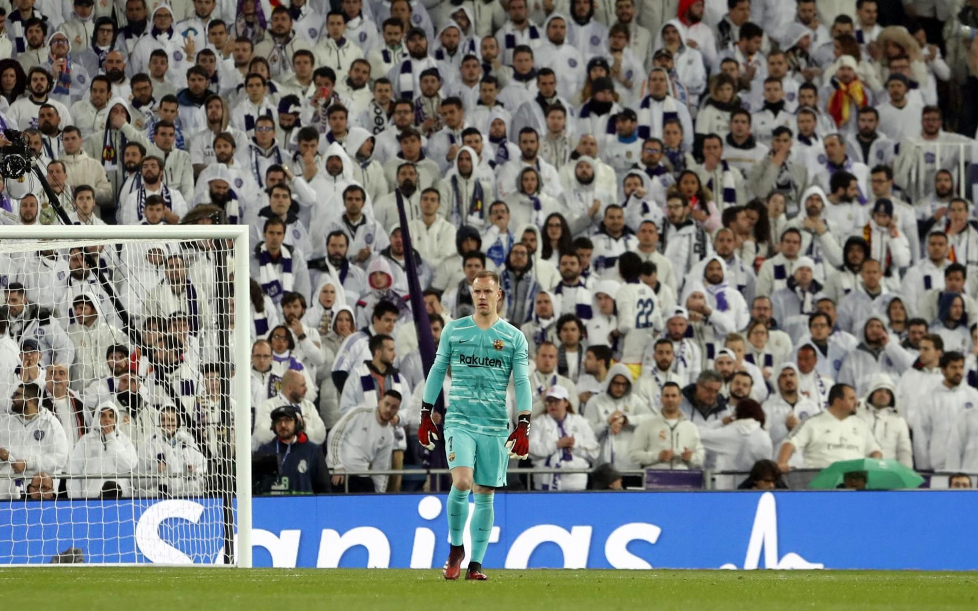 El portero culé, Ter Stegen, en un 'Clásico' disputado en el Santiago Bernabéu