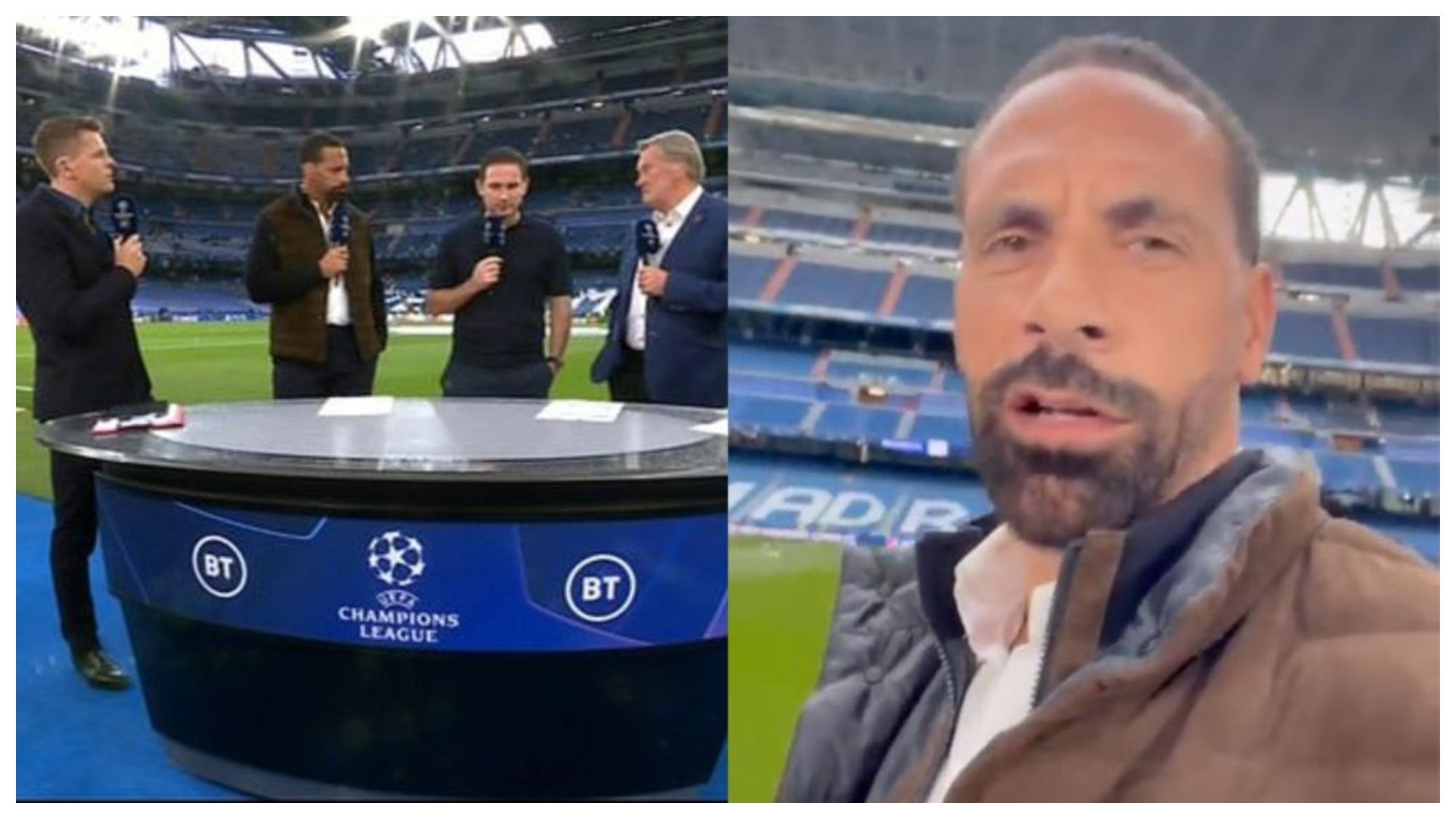 Rio Ferdinand en el Bernabéu