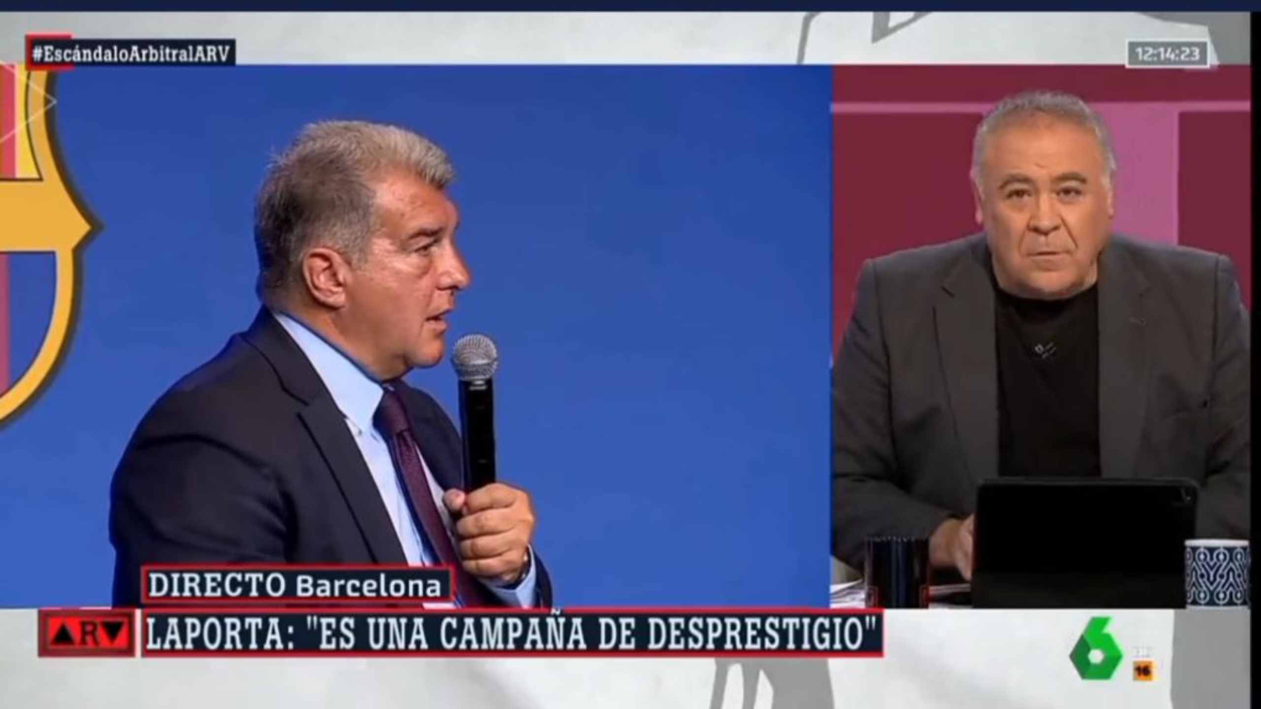 Ferreras la tomaba contra Laporta y el Barça 