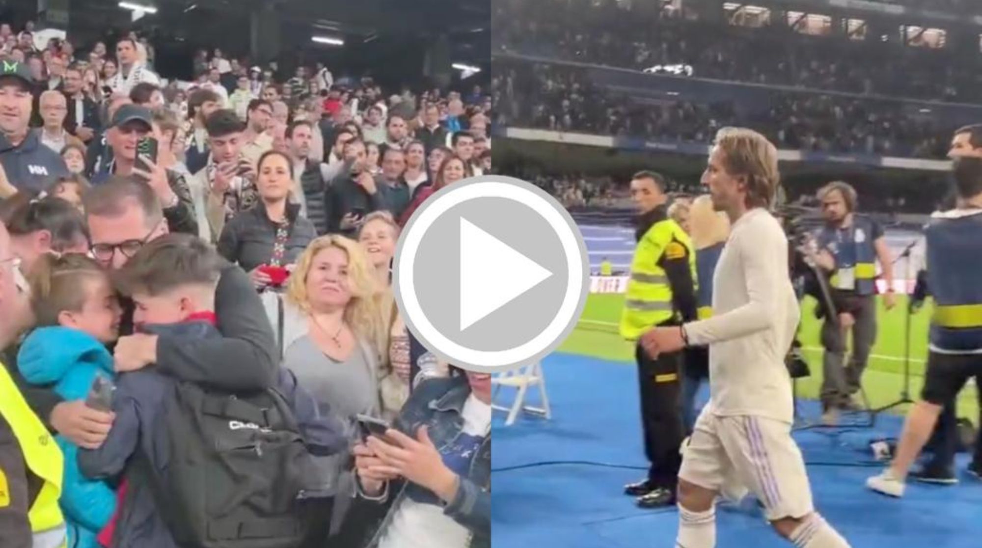 Luka Modric tuvo un gran gesto con estos aficionados en el Santiago Bernabéu