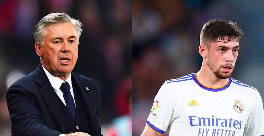 Carlo Ancelotti y Fede Valverde