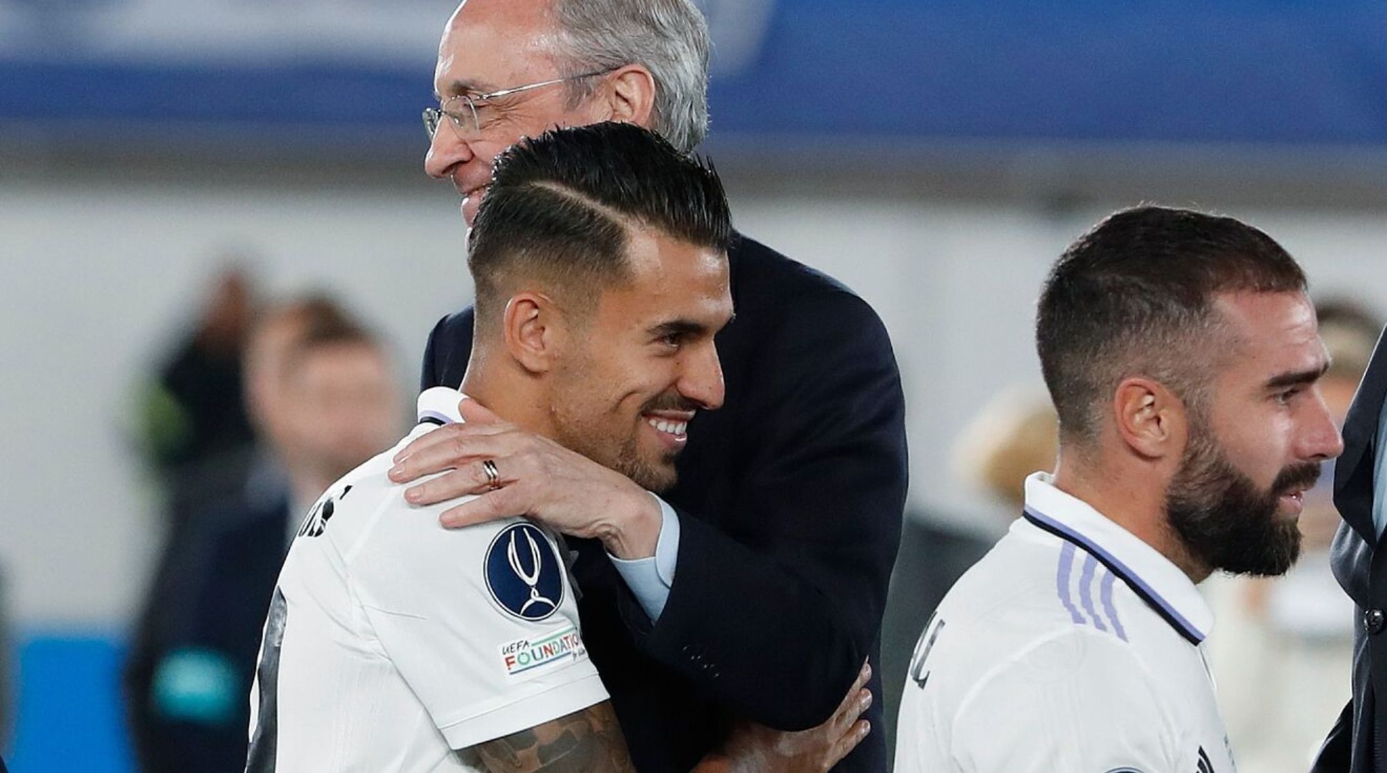 Dani Ceballos y Florentino Pérez