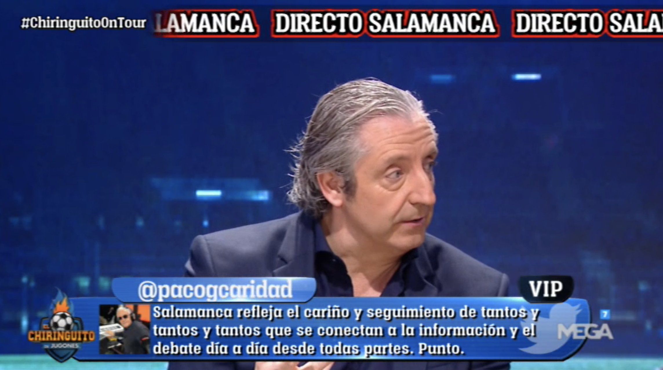 Josep Pedrerol ayer en 'El Chiringuito'