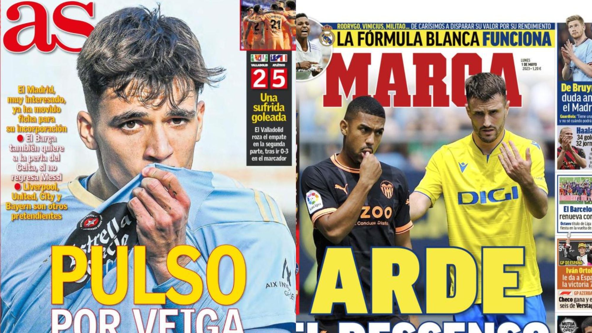 Portadas de la prensa deportiva, 1 de mayo