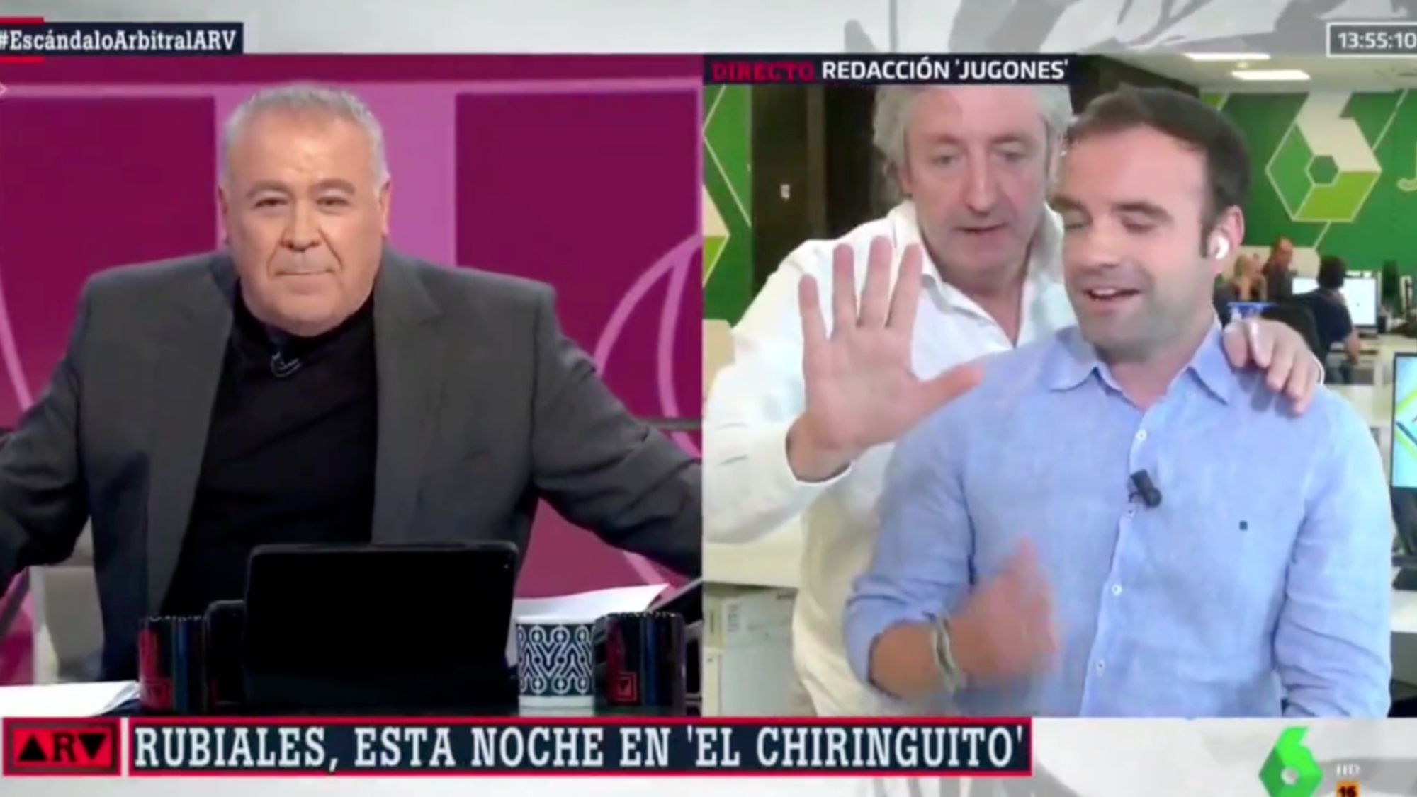 Pedrerol se cuela en pleno directo de Ferreras y le suelta un zasca: se queda mudo