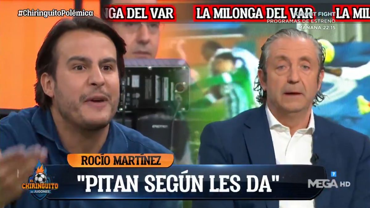 Juanfe Sanz y Pedrerol chocaron ayer por la postura de los árbitros