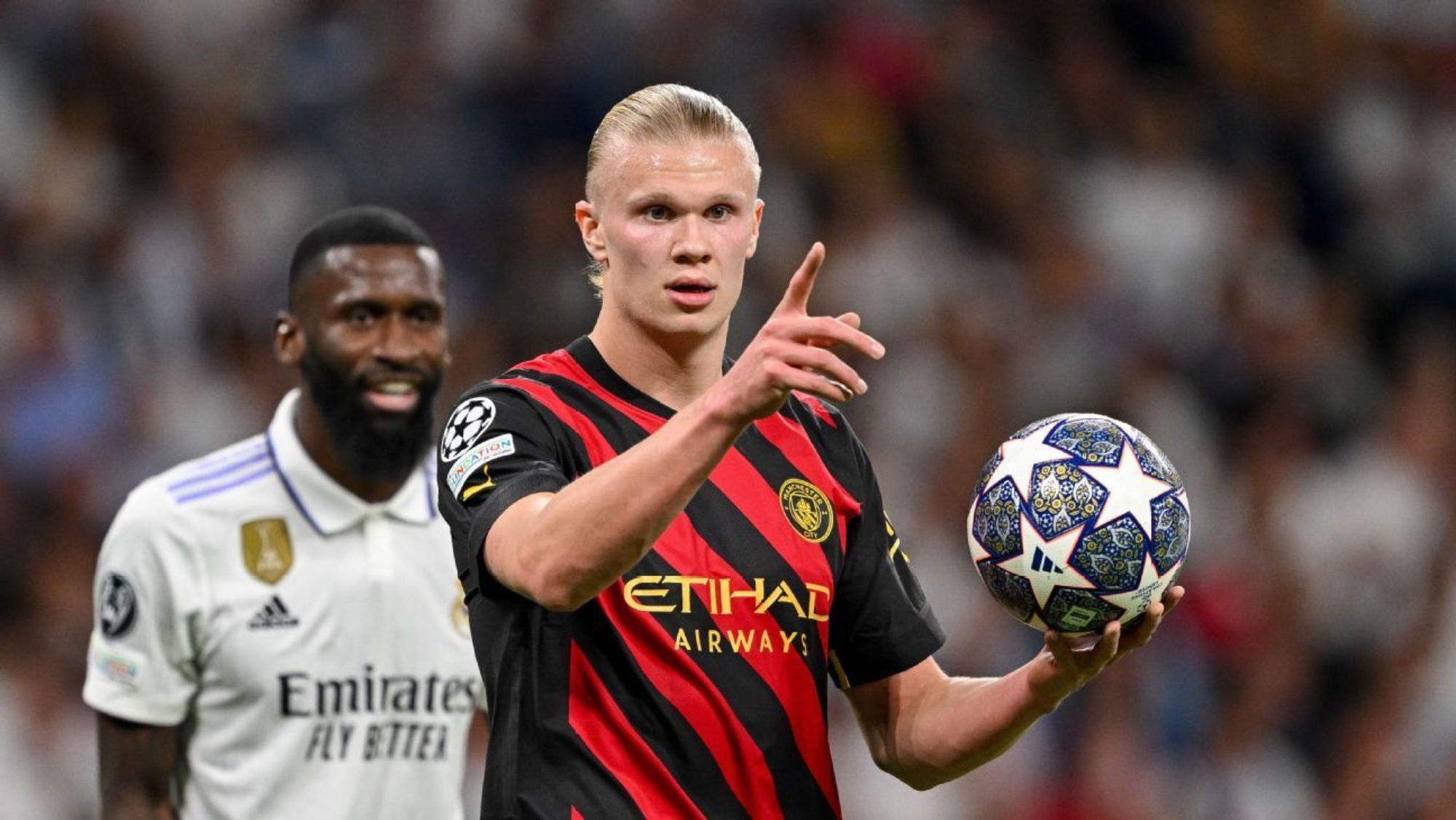 Haaland, anoche en el Bernabéu