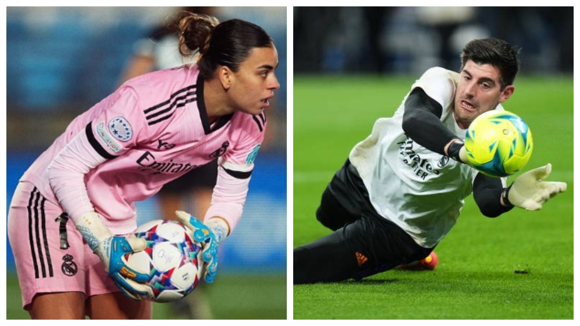 Misa Rodríguez y Thibaut Courtois