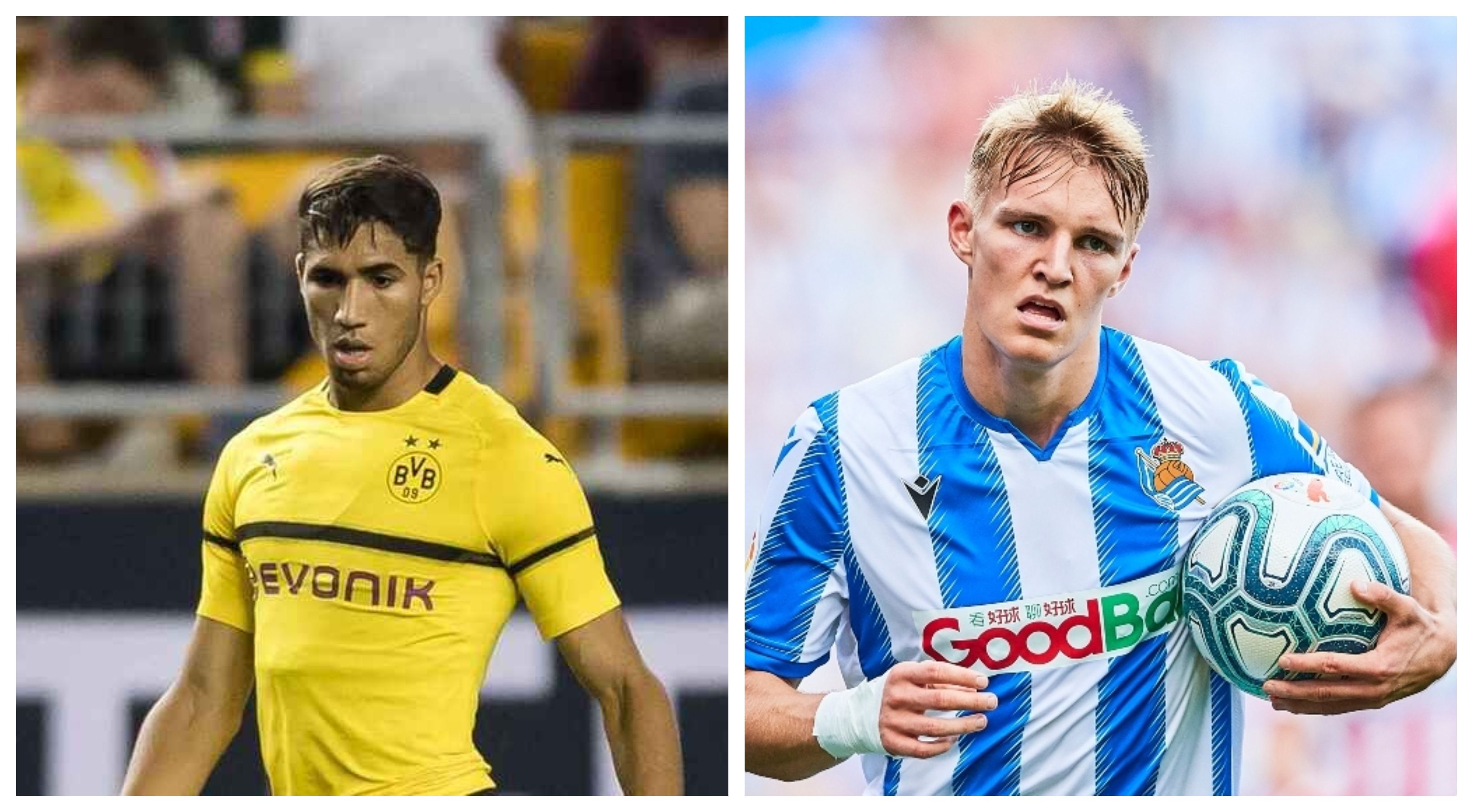 Achraf Hakimi y Martin Odegaard, las dos grandes cesiones del Madrid