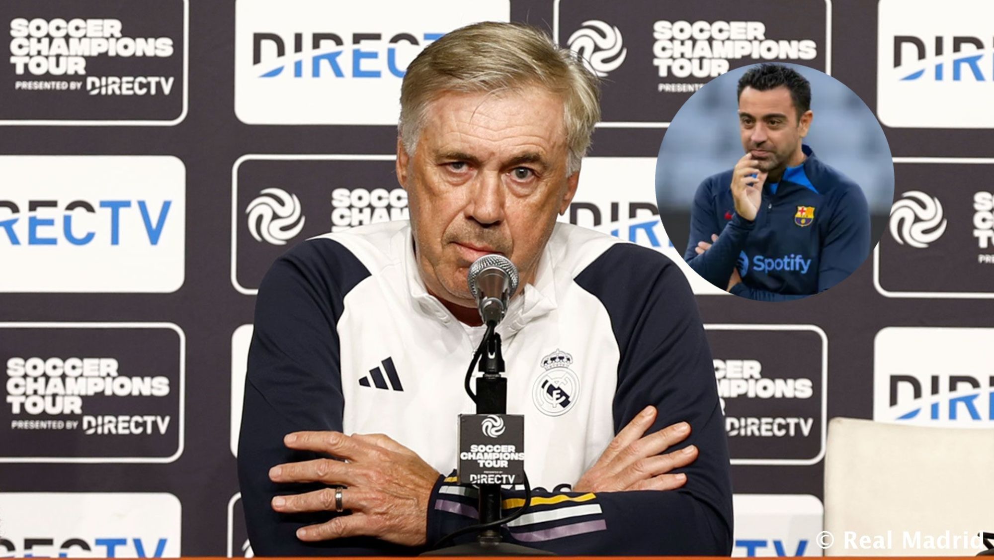 El épico zasca de Ancelotti a Xavi antes del clásico en EEUU: la respuesta vale oro