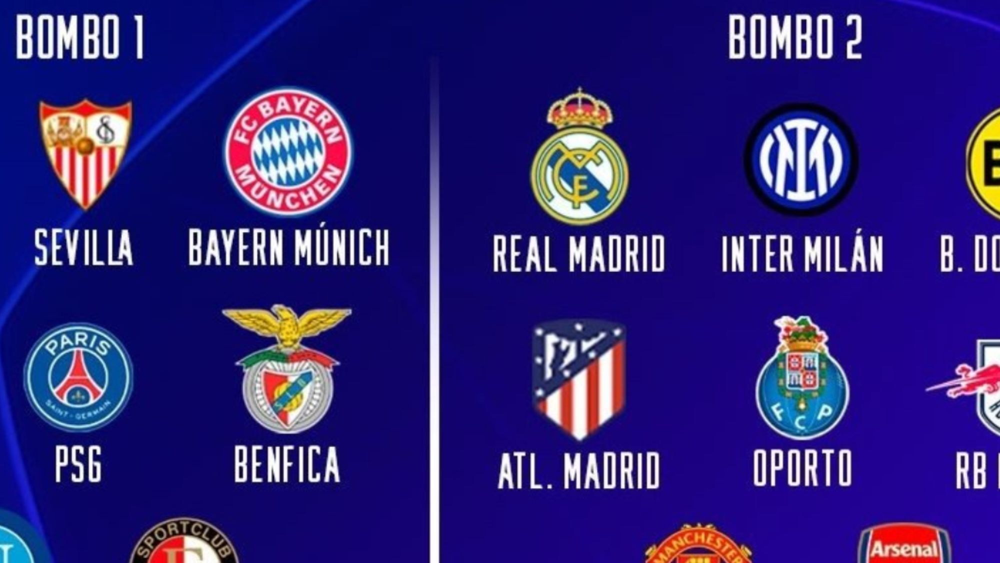 Posibles rivales del Real Madrid en el sorteo de Champions fecha, hora