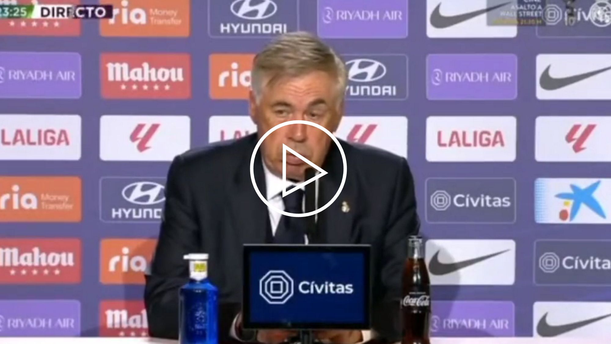 Ancelotti no se esperaba la pregunta su reacción lo dice todo sobre el señalado del derbi