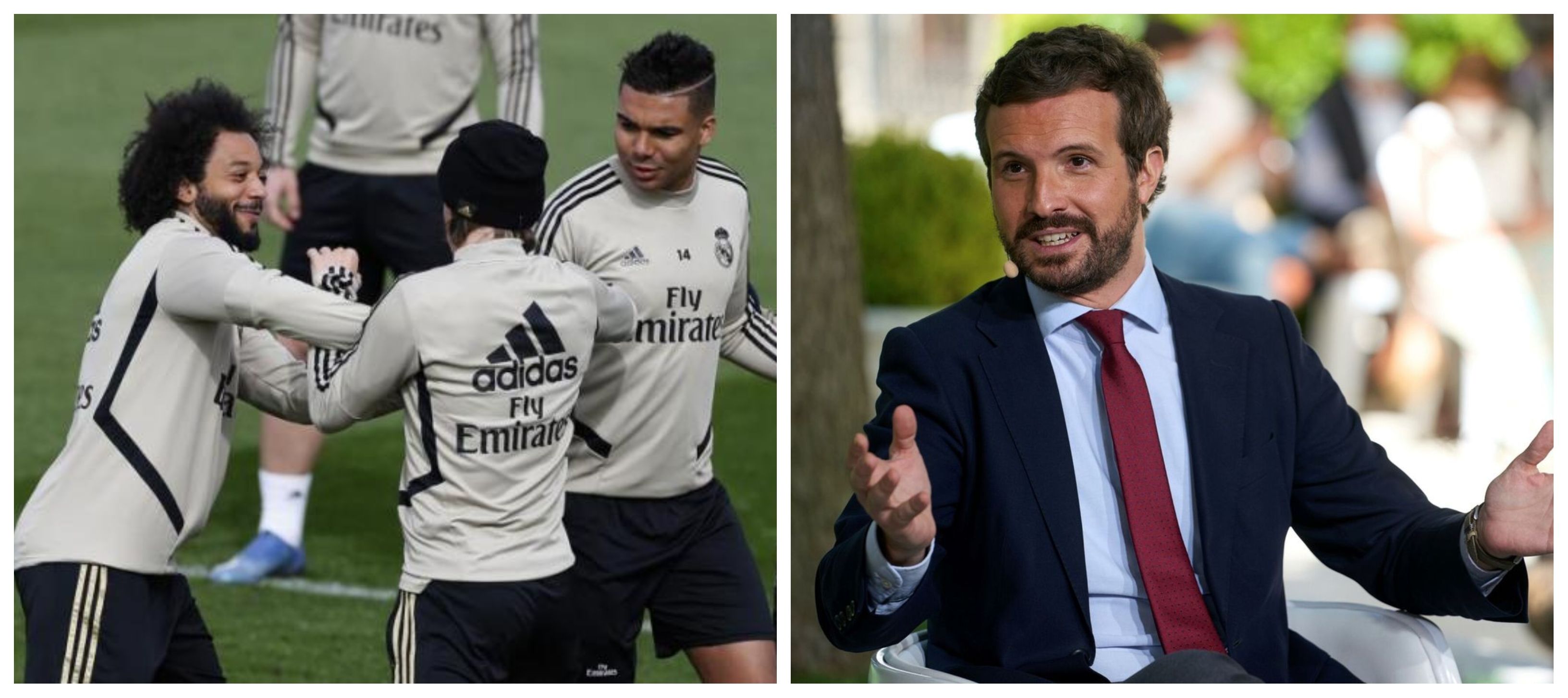 Casemiro, Marcelo y Pablo Casado