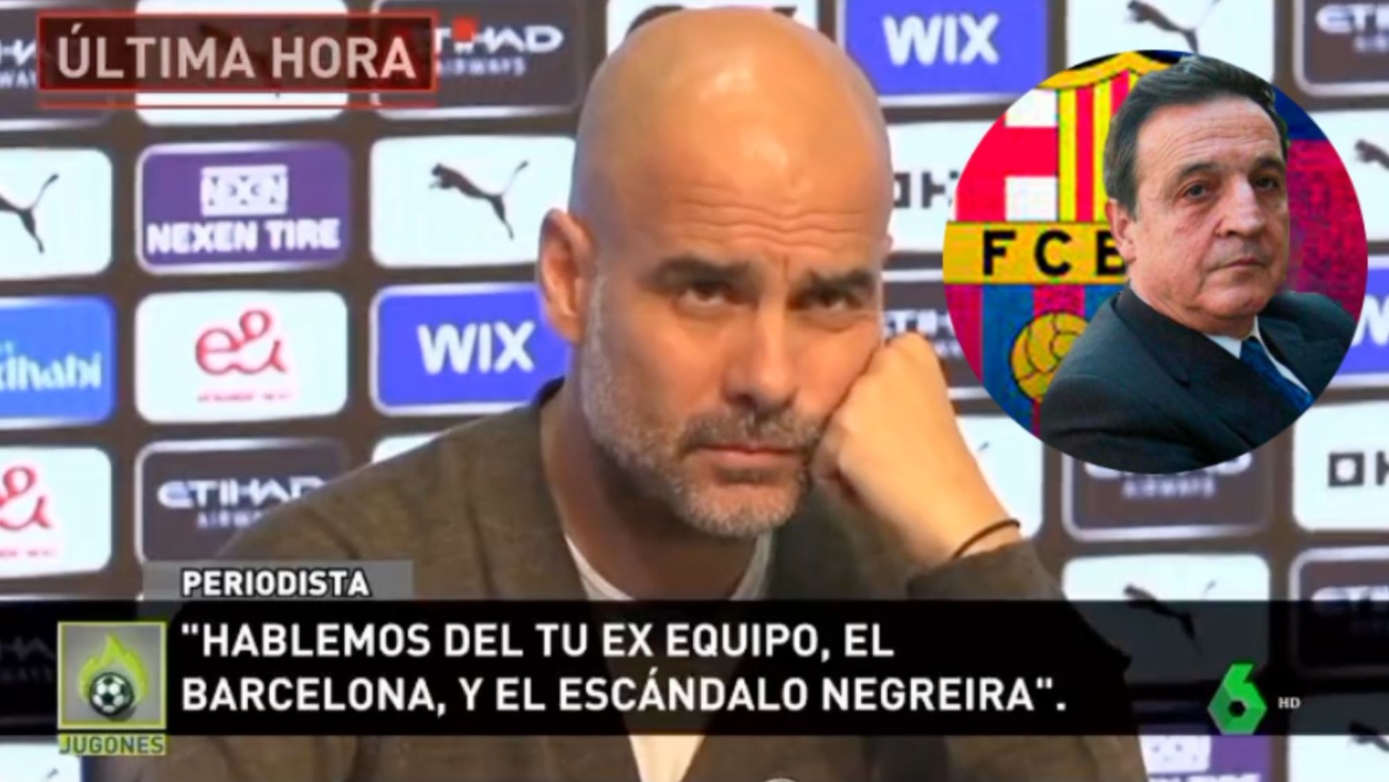 Guardiola se engancha con un periodista por el Caso Negreira   ¿Escándalo