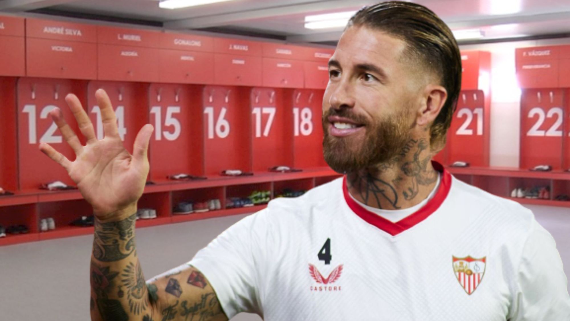 Sergio Ramos se dirigió al vestuario del Madrid