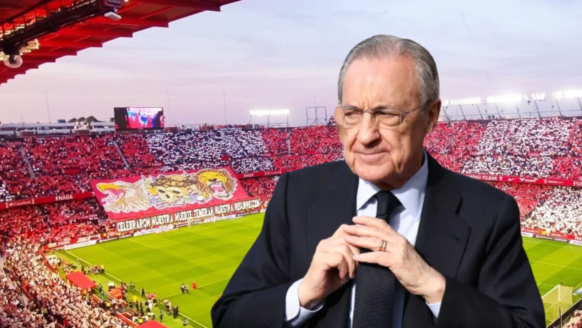 Florentino reaccionó tras el escándalo del Pizjuán y responde el Sevilla  “Estamos hasta los c…”