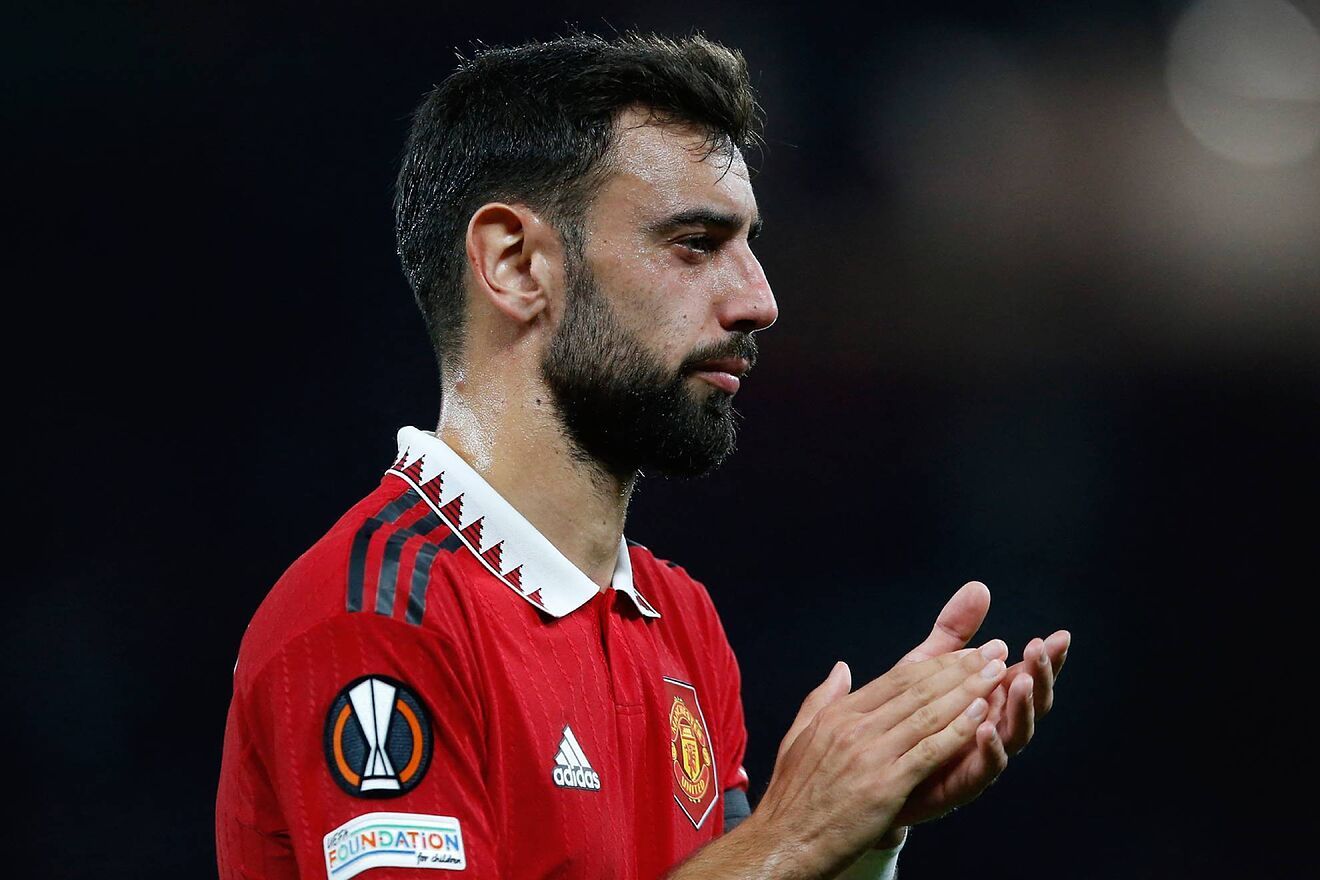 Bruno Fernandes con el Manchester United