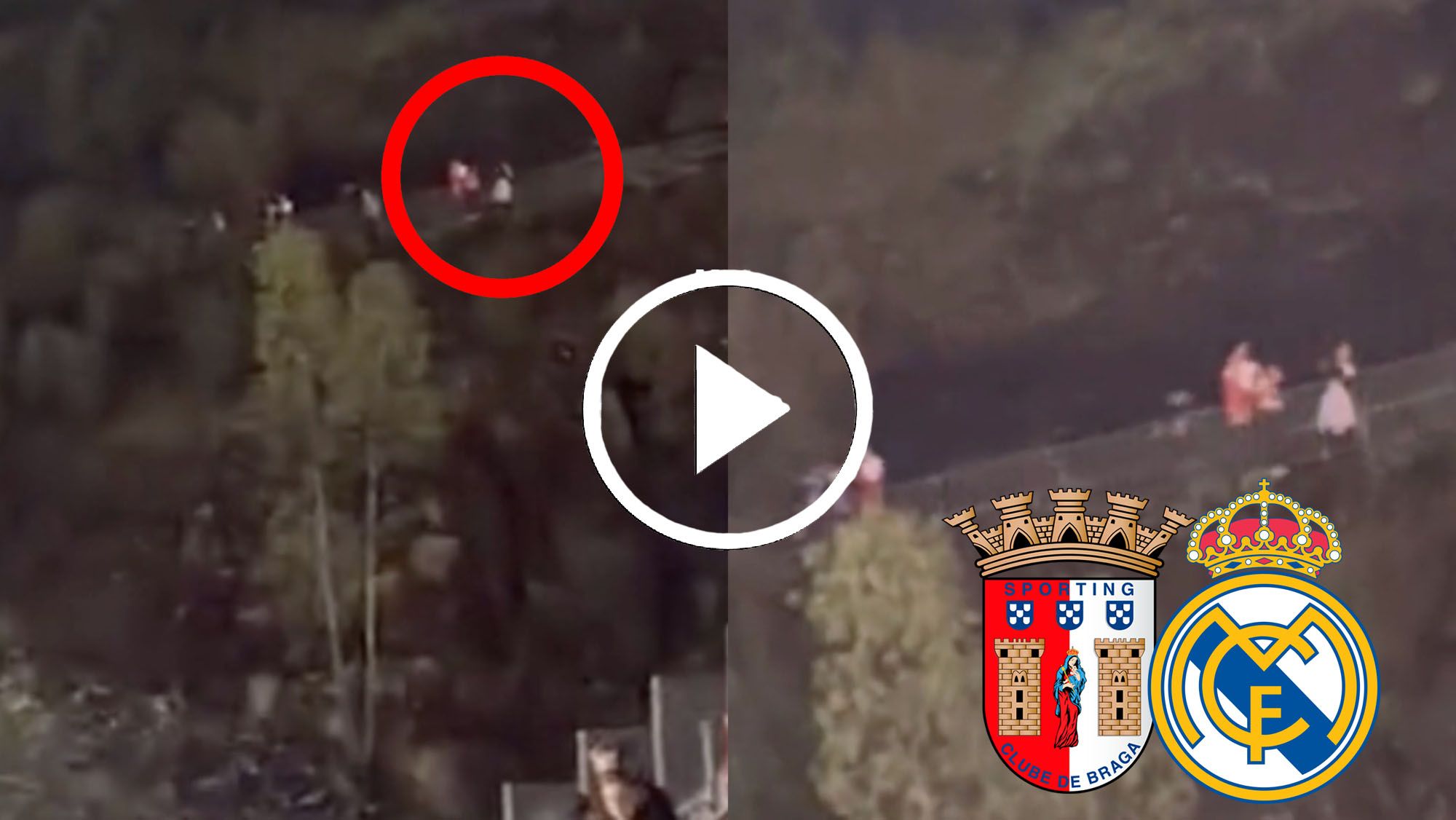 Lo nunca visto: aficionados del Braga, en la montaña para ver al Real Madrid