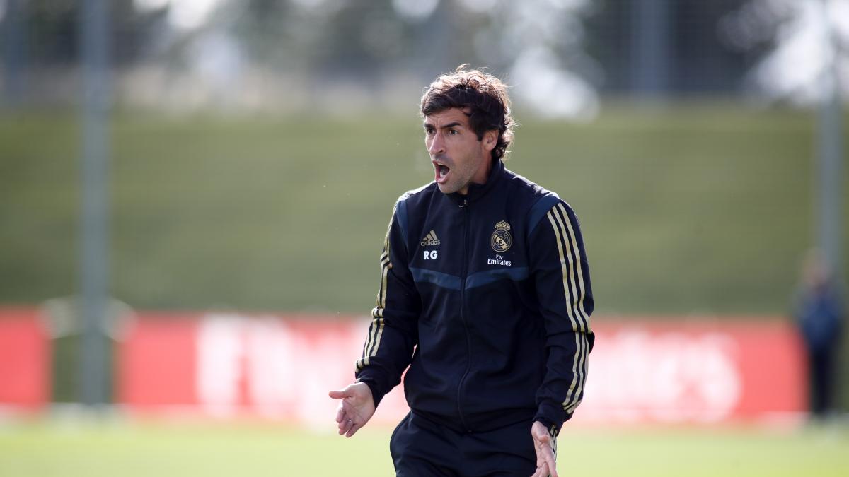 Raúl entrenando al Castilla, su única preocupación actualmente