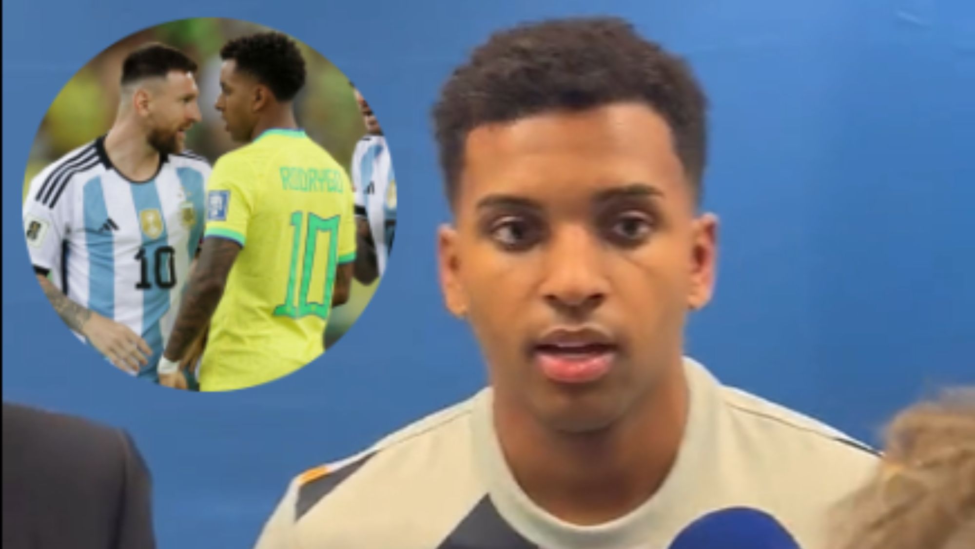 Rodrygo, sobre su enganchón con Messi