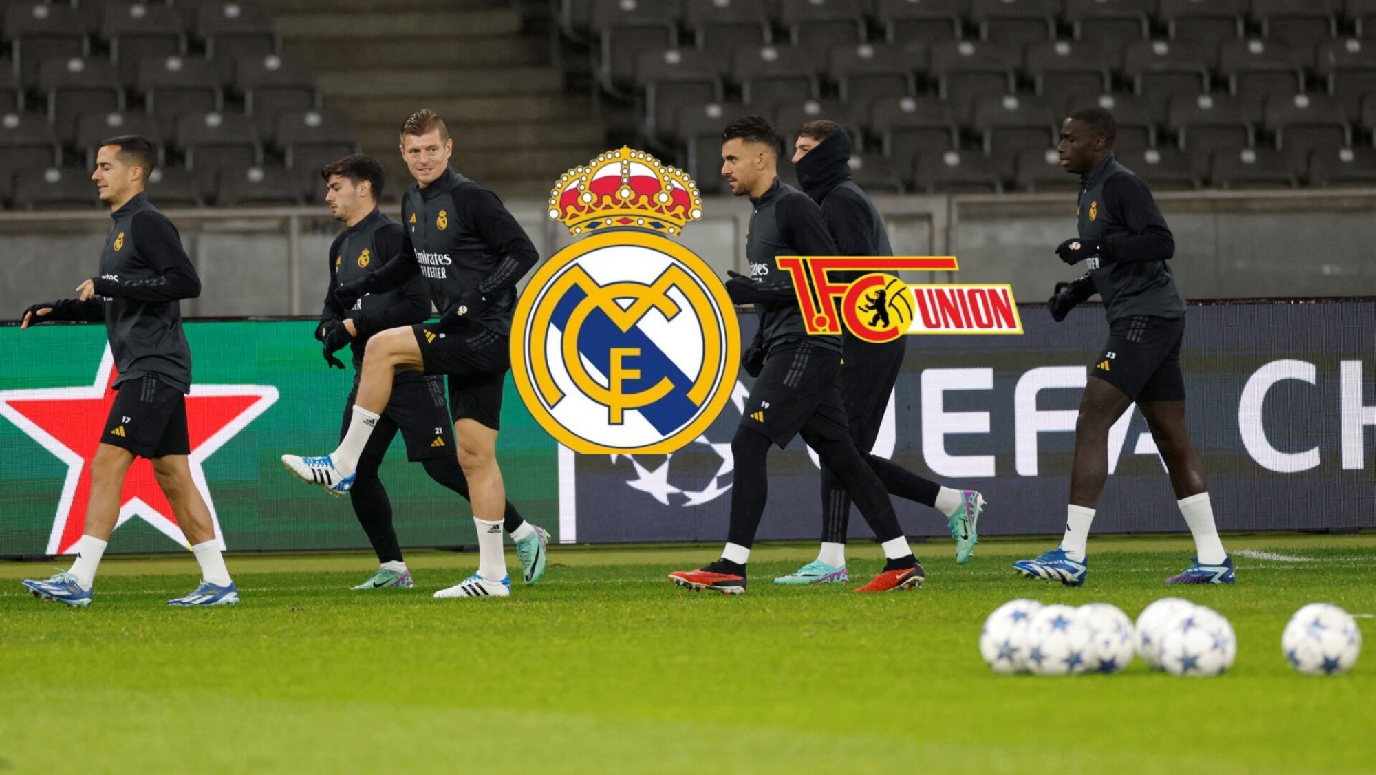 Entrenamiento del Madrid antes del Unión Berlín