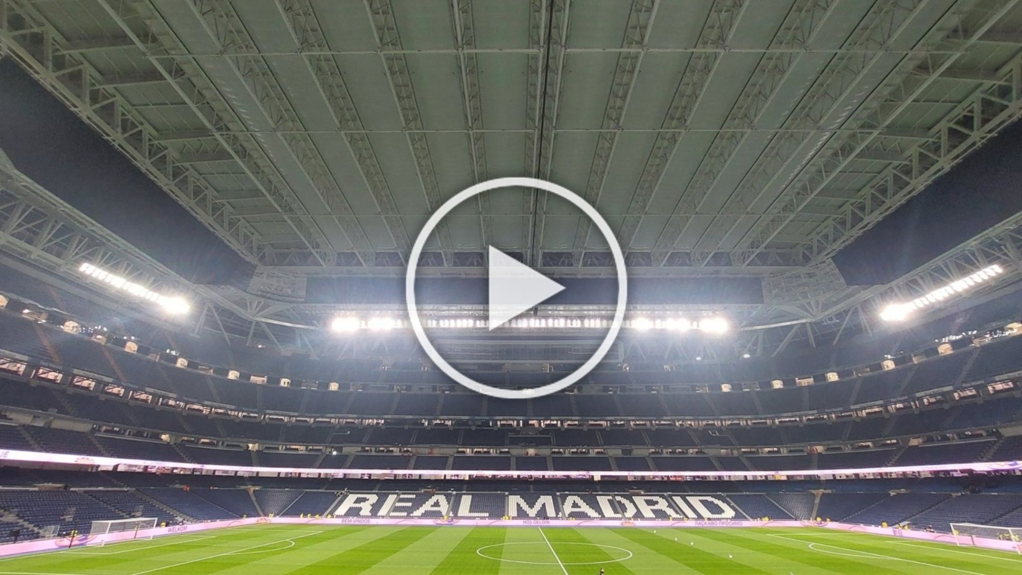 Así es la cubierta retráctil del nuevo Bernabéu el Real Madrid ya la está probando