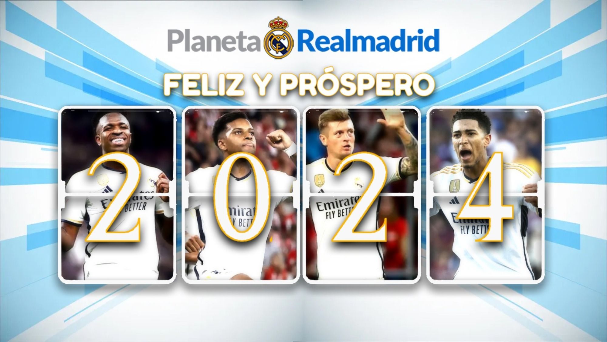 Planeta Real Madrid te desea un feliz 2024 títulos madridistas y salud para todos