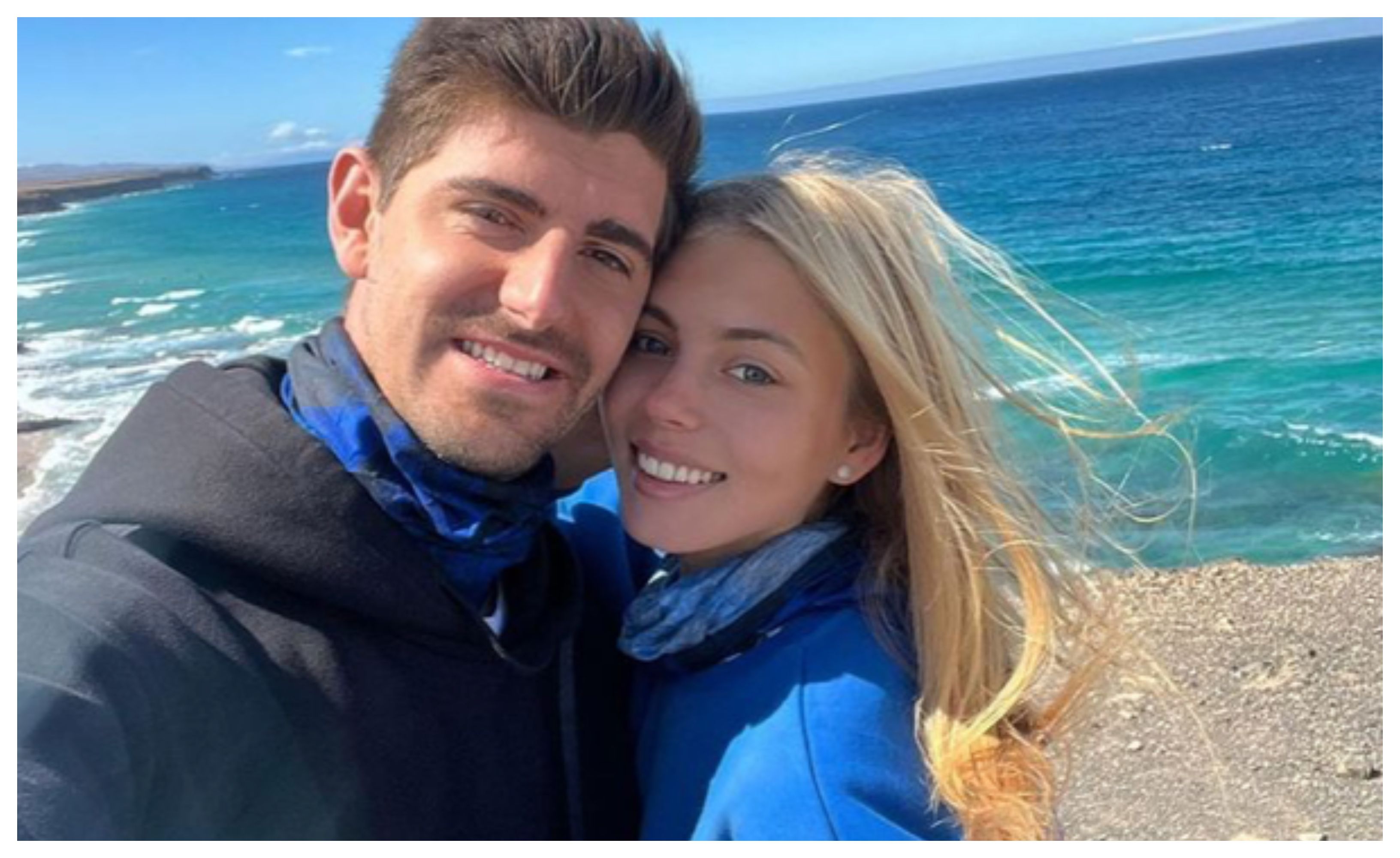 Thibaut Courtois junto a Mishel Gerzig