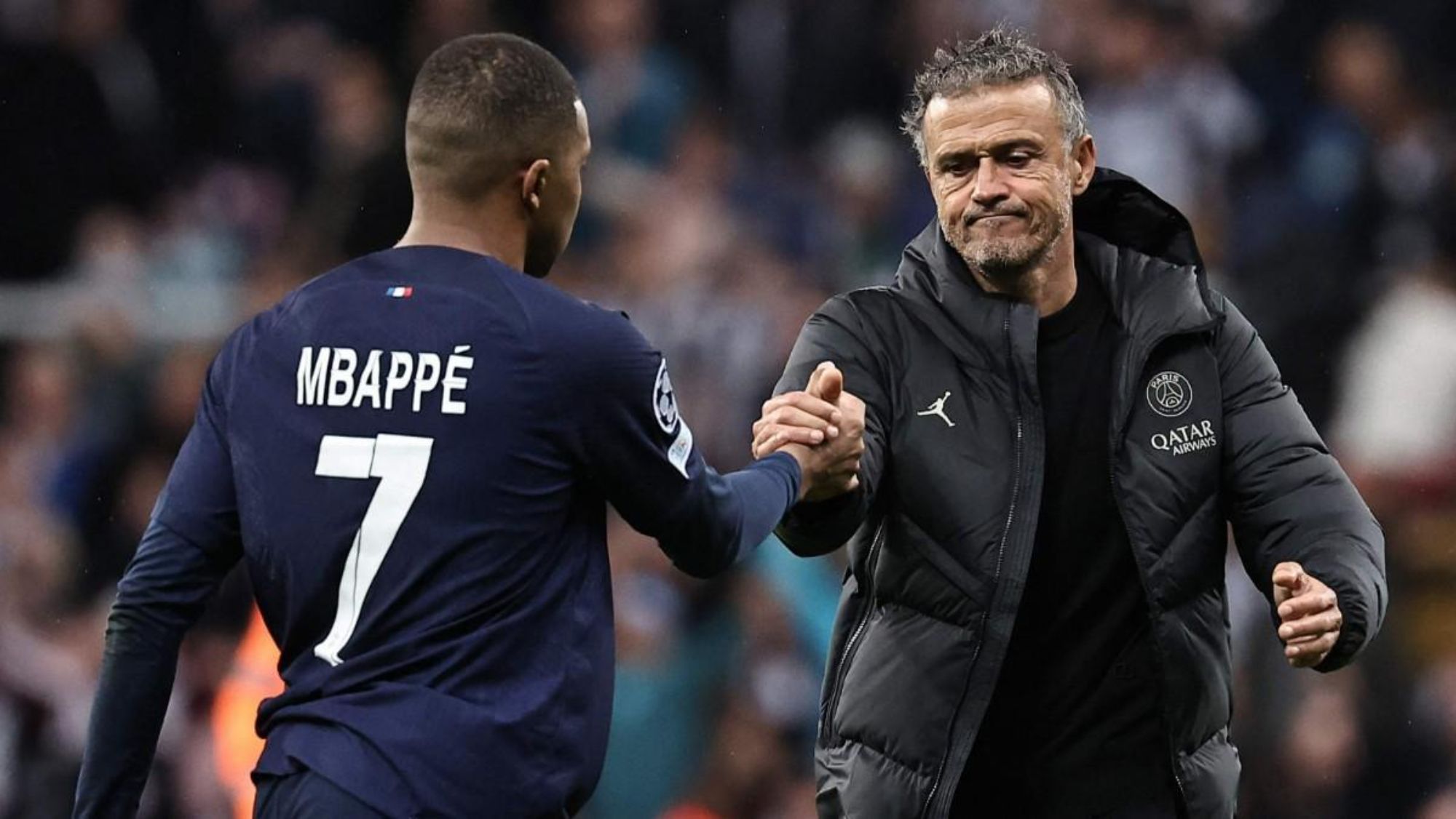 Mbappé y Luis Enrique