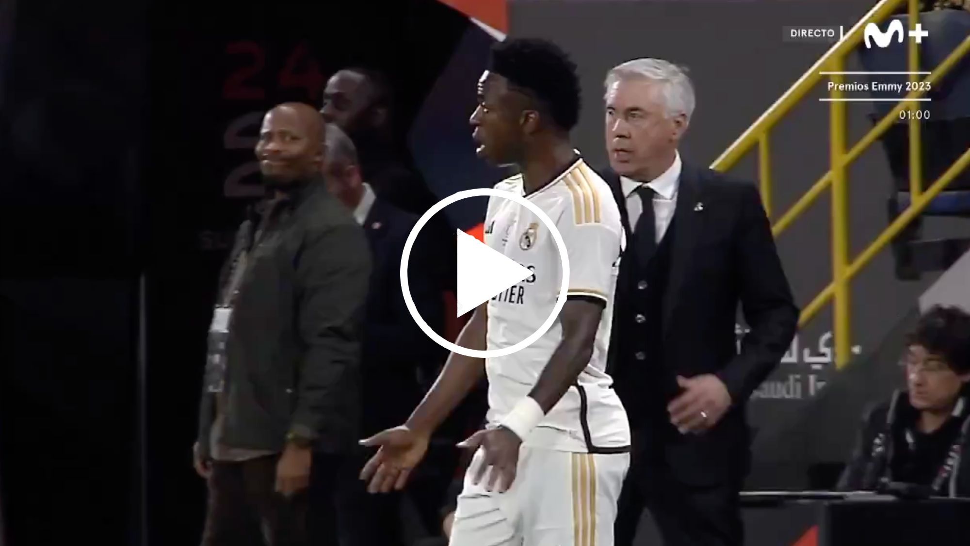 La bronca de Ancelotti a Vinicius en el clásico que no se vio en TV   No me g...