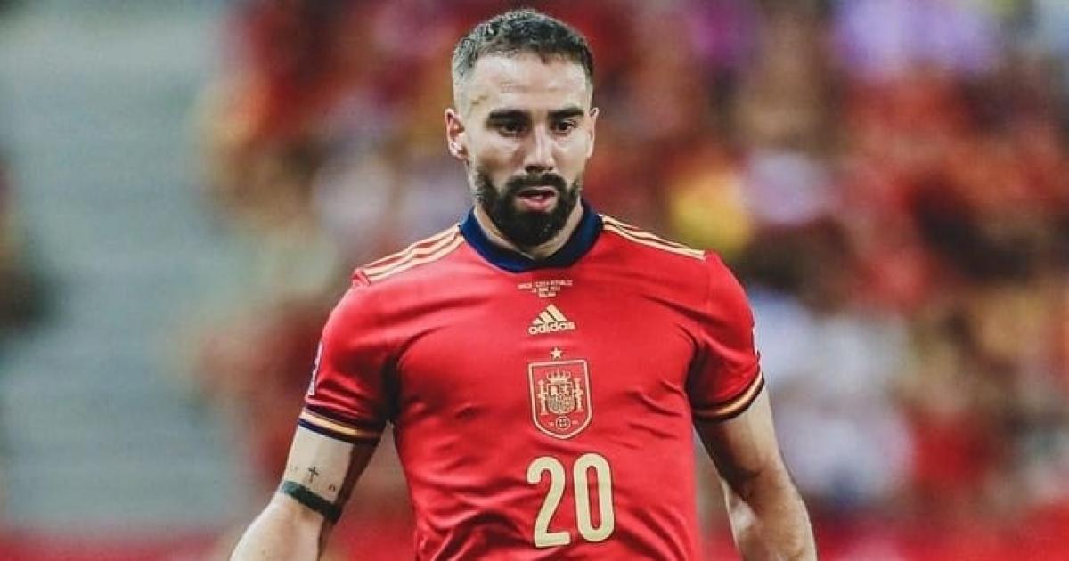 Dani Carvajal con la selección española