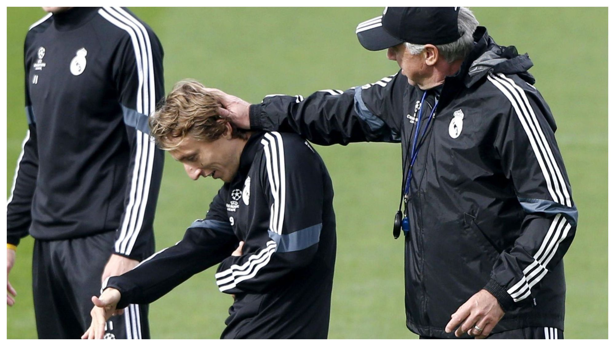 Luka Modric y Carlo Ancelotti