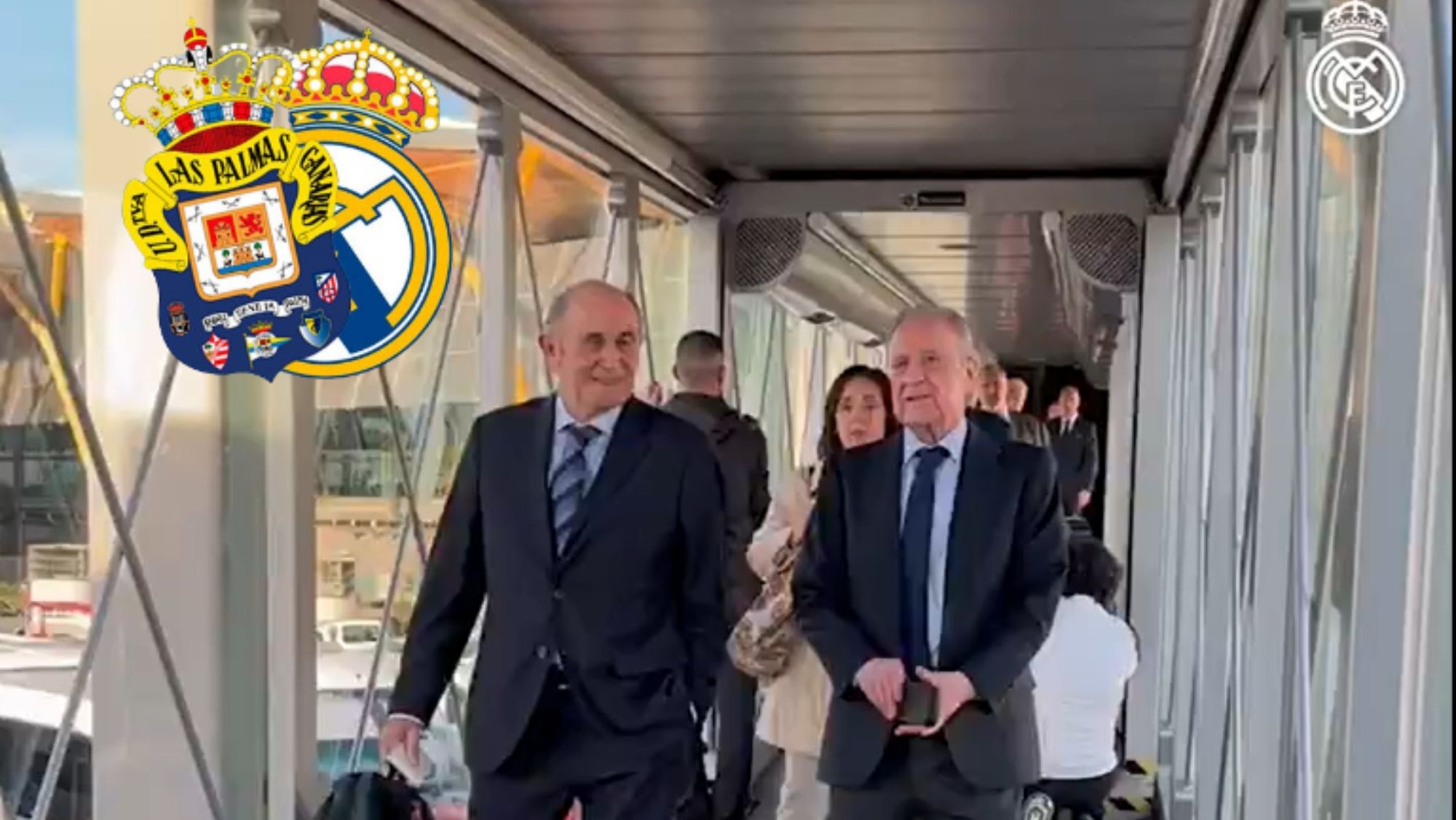 Florentino ha viajado a Las Palmas con el equipo