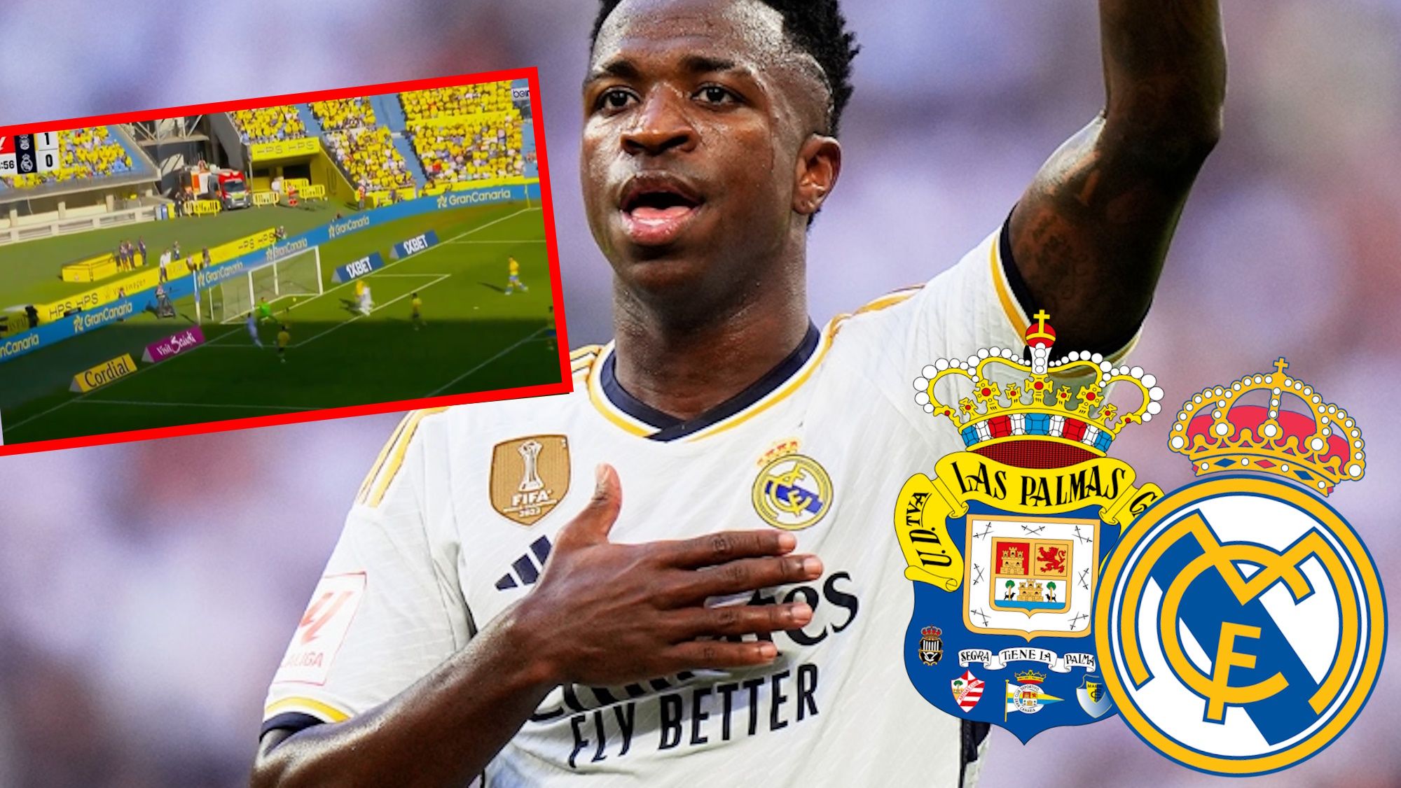 Vinicius empata el partido en Gran Canaria con un golazo a la tercera fue la vencida