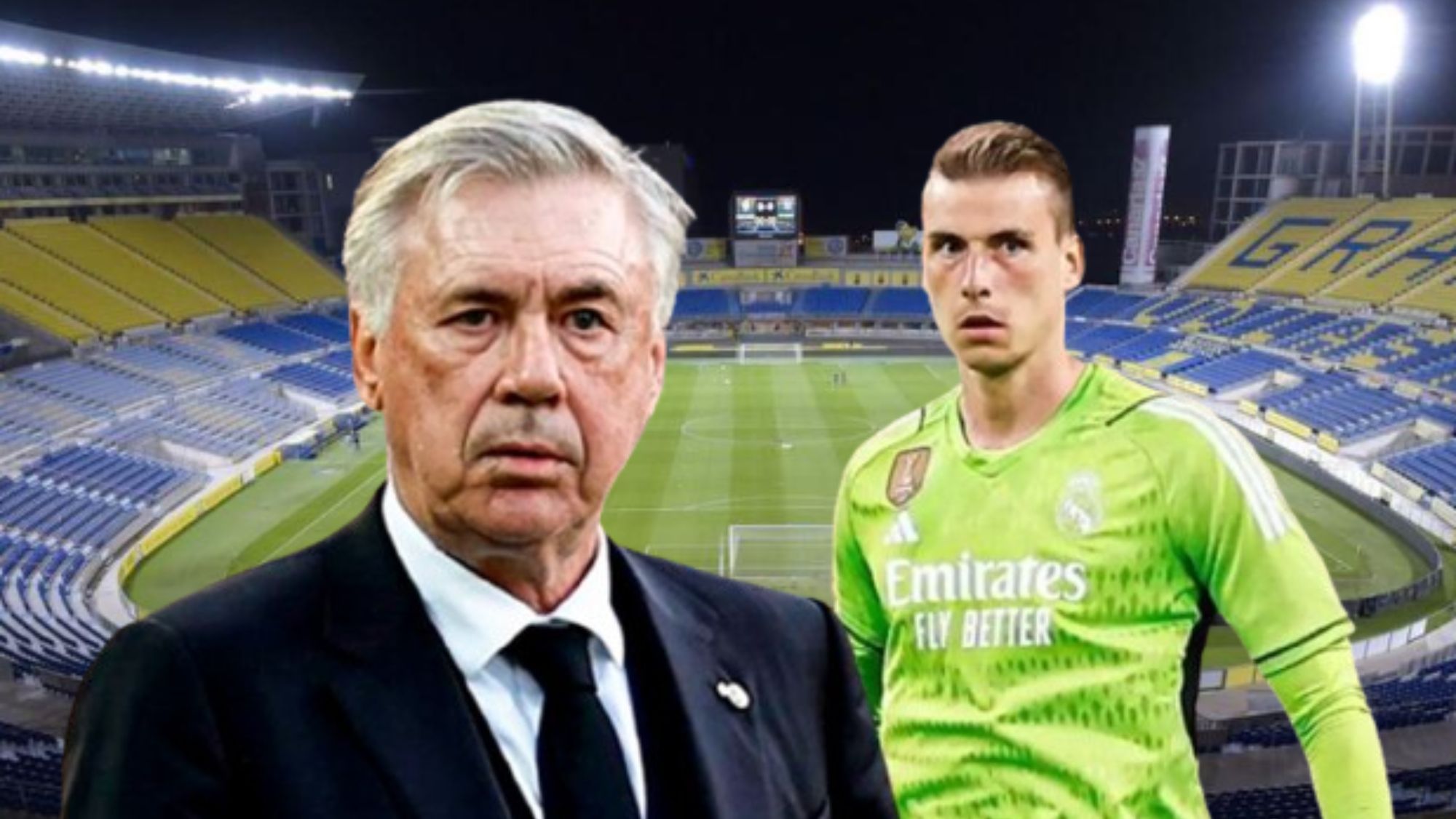 Lunin se fue a por Ancelotti tras el partido