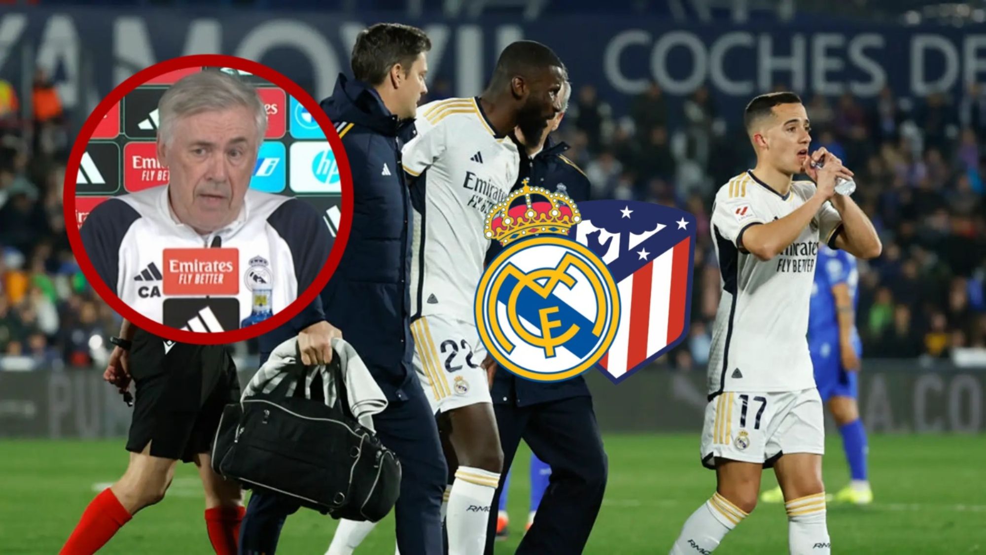 Ancelotti responde si Rüdiger va a jugar el derbi contra el Atlético   Es un g...