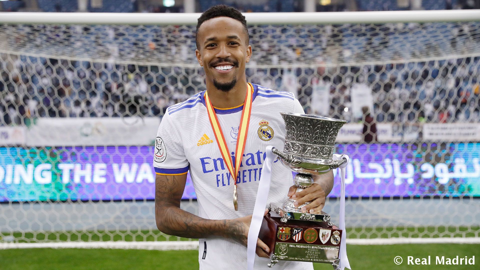 Eder Militao, con su segunda Supercopa de España como madridista