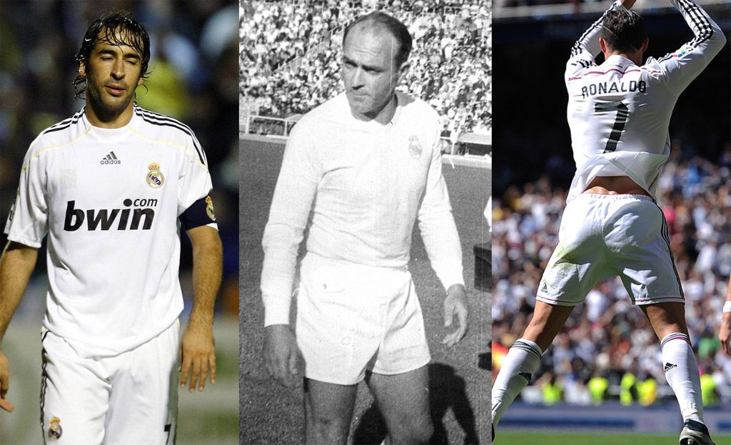 Raúl, Di Stéfano y Cristiano Ronaldo; leyendas del Real Madrid